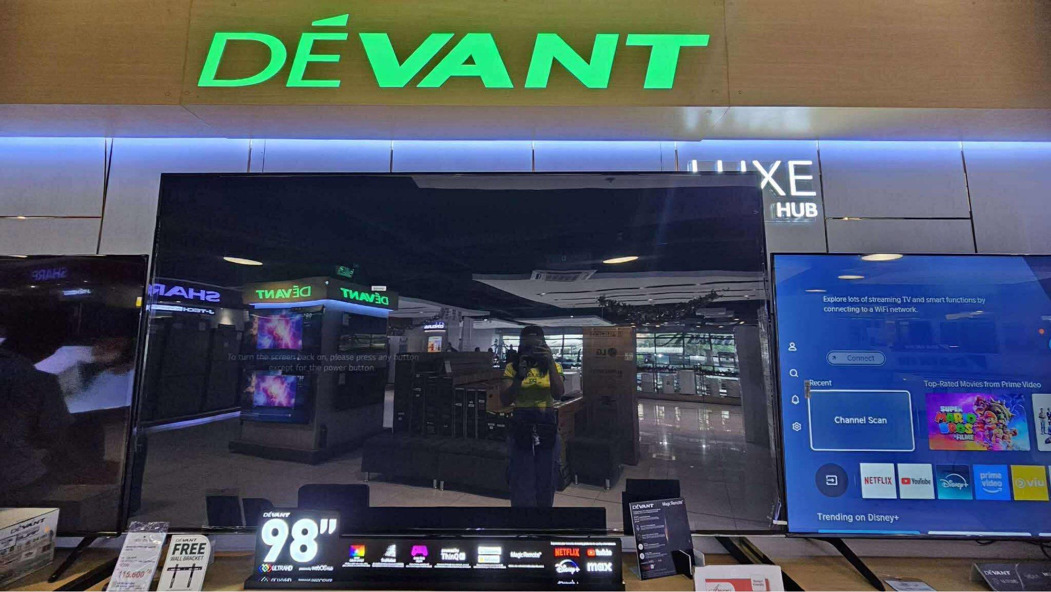 DEVANT LED SMART TV (Category: TV) located in Manila. Submitted by may572156 (Listing ID 1418178249, Image 3). Description: DEVANT LED SMART TV SMART LED TV 32STW102-8,800 43STW101- 13,500 43STW102- 13,500 UHD TV 43UHD206- 15,100 55UHW201-19,450 65UHD206-29,250 75UHD206-39,700 QUANTUM TV 50QUHV06-20,800 55QUHV06- 22,350 65QUHV06- 31,600 50QUHW01-17,700 75QUHW201-43,150 85UHW201-66,310 98UHW201-104,800 free sb50 Brand new and sealed with warranty 