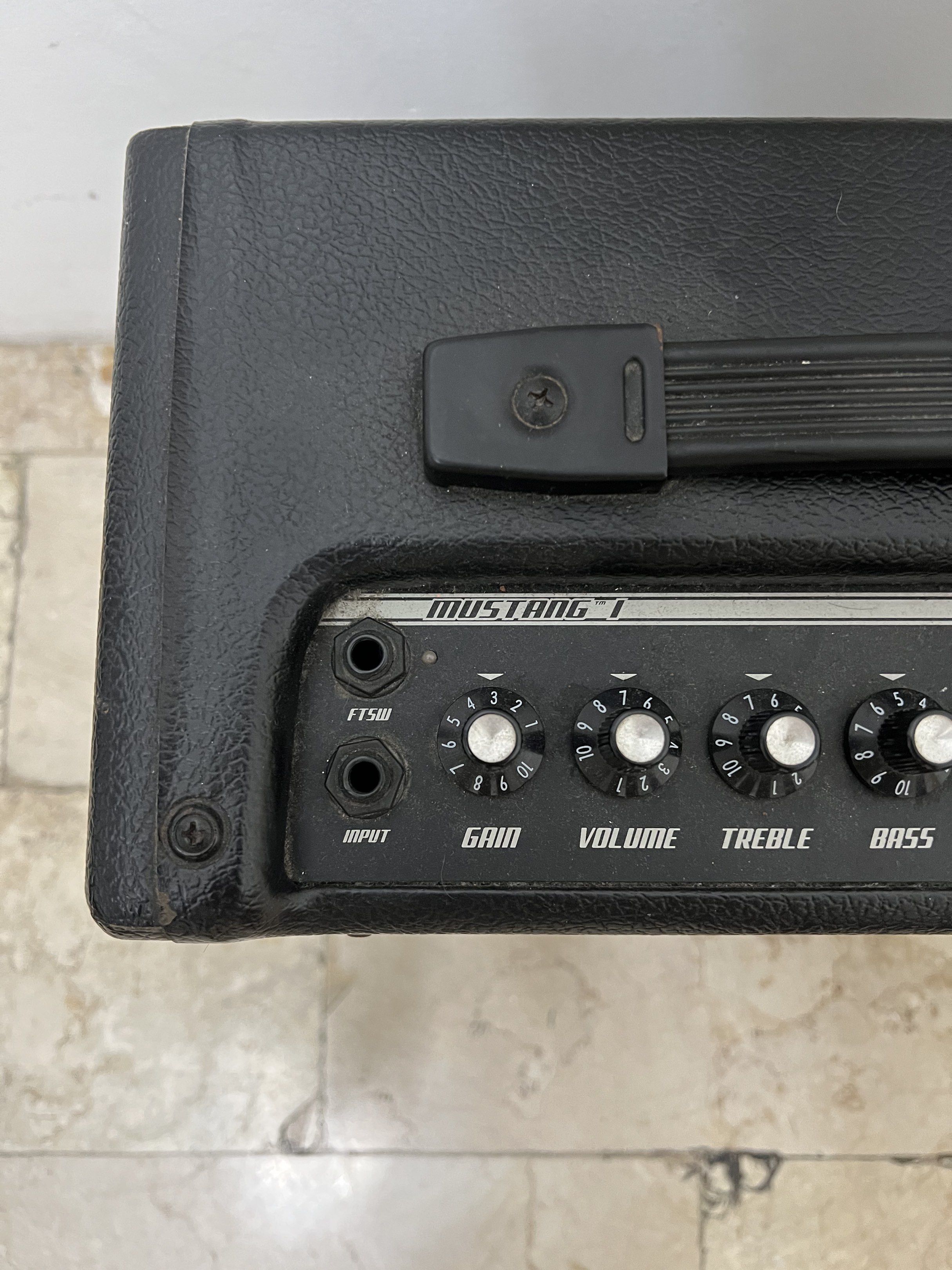 Fender amp (Category: Soundbars, Speakers & Amplifiers) located in Makati City. Submitted by jaikfulg (Listing ID 1418157795, Image 2). Description: Fender Mustang 1 The amp is in good condition. Had it for many years, no issue. Comes with Gain, Volume, Treble, Bass, & Master controls. Also comes with different presets, a built in tuner, & DLY/RVB. Dm if interested.