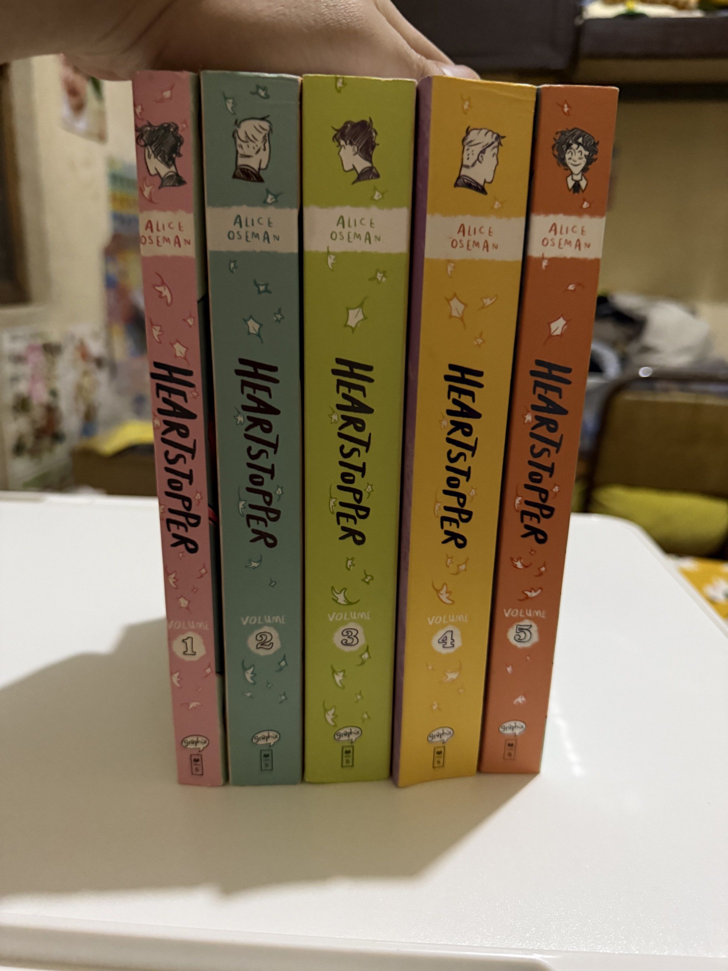Heartstopper 1-5 US VERSION (Category: Comics & Manga) located in Valenzuela. Submitted by gamerboy19 (Listing ID 1418115842, Image 3). Description: Bought from USA TARGET (Us version better paper quality and print) 1-5 COMPLETE ALMOST NEW NO ISSUES NO ANNOTATIONS OR MARKS .