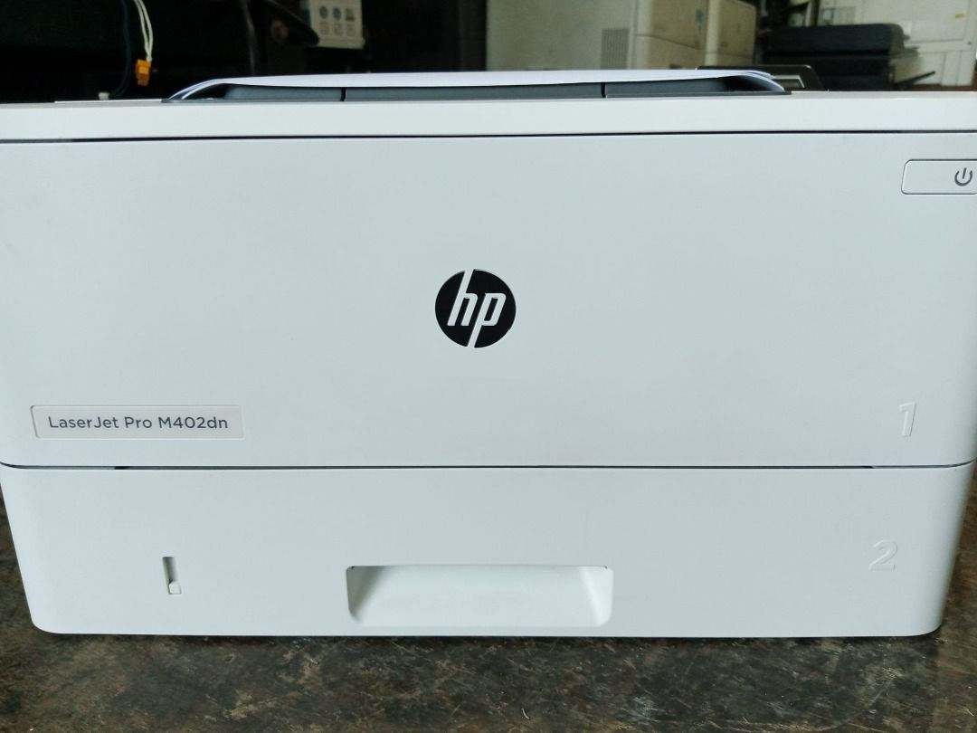 HP LaserJet Pro M402dn Printer (Category: Printers, Scanners & Copiers) located in Caloocan City. Submitted by vastdeer_e83025 (Listing ID 1418141661, Image 1). Description: HP LaserJet Pro M402dn printer Second Hand -Mono-Single function Printer print speeds up to 40 ppm (Letter) or 38 ppm (A4), automatic two-sided printing, 1200 MHz processor, 128 MB RAM, and a 350-sheet total input capacity (100-sheet tray + 250-sheet tray). Loc: Congressional
