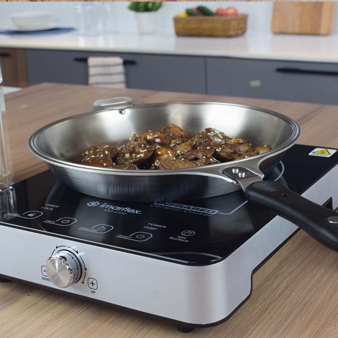 Infrared Ceramic Cooker (Category: Cookers) located in Manila. Submitted by yourimarflexdealer (Listing ID 1418195852, Image 2). Description: "- Infrared Ceramic Cooker - Suitable for any pot - 10 Power Level Settings - 10 Temperature Level Settings from 50ºC to 500ºC - High Energy Efficiency - Up to 3-hour Timer - Touch Sensitive Control Panel - Child-lock Feature - Up to 10kg Capacity - Up to 26cm Cookware Capacity - 2000W" IDC-4100.