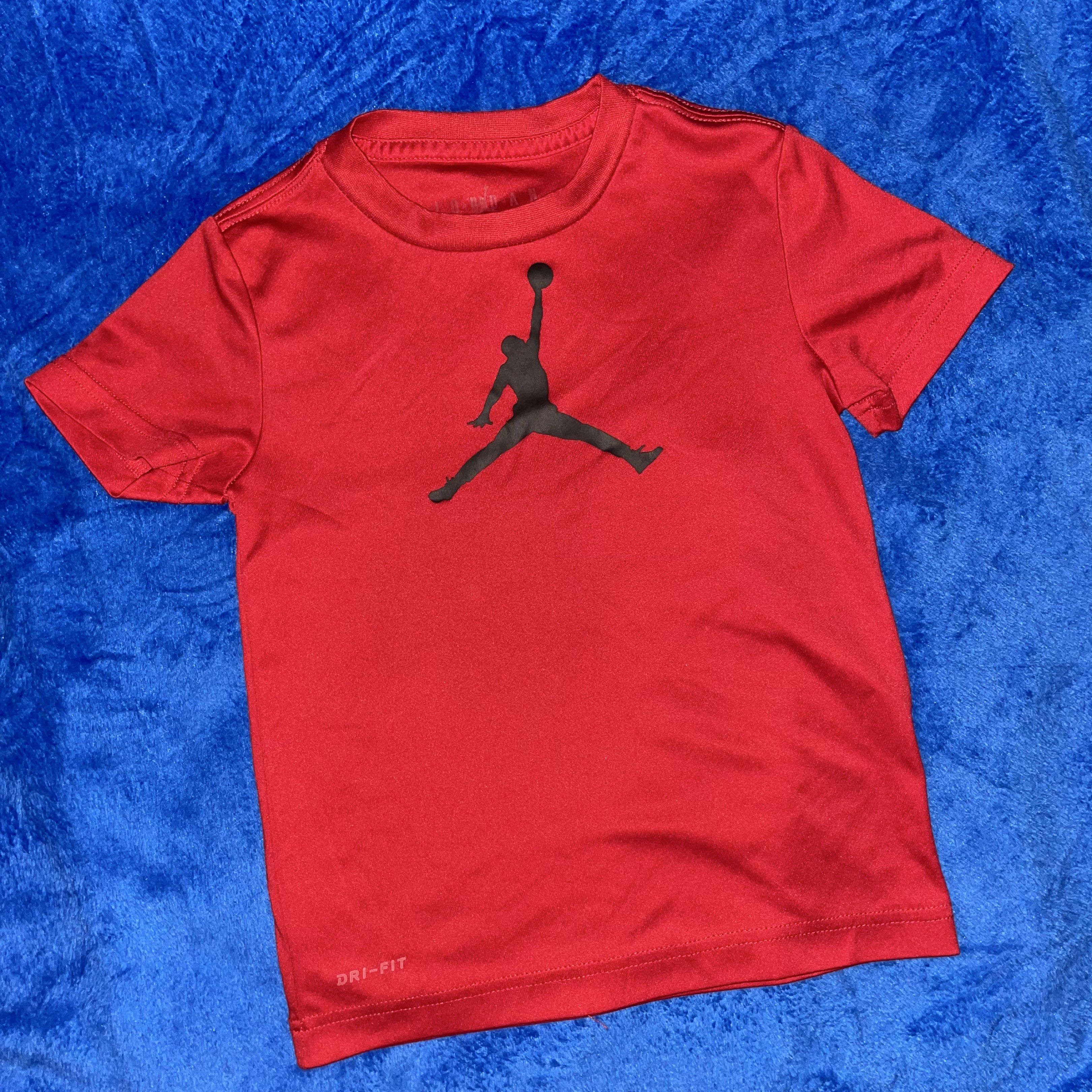 Jordan dri-fit red shirt (Category: Babies & Kids Fashion) located in Quezon City. Submitted by always.xx (Listing ID 1418195700, Image 1). Description: • 4T • EUC.