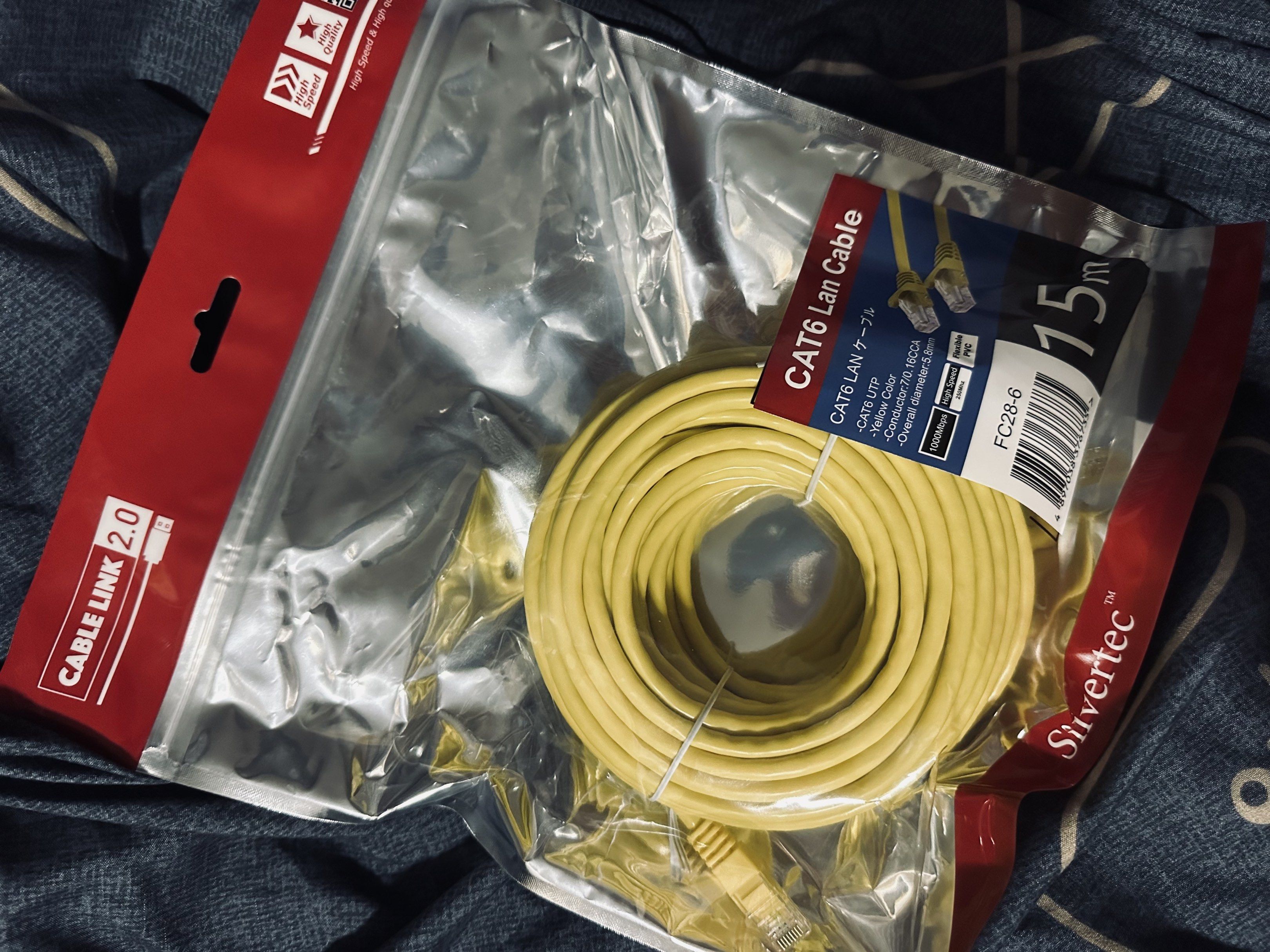 LAN CABLE (Category: Cables & Adaptors) located in Marikina City. Submitted by chlslsxxx23122 (Listing ID 1418145749, Image 1). Description: LAN Cable 15m Never been used. Bought it for 399 Rfs: wrong item.