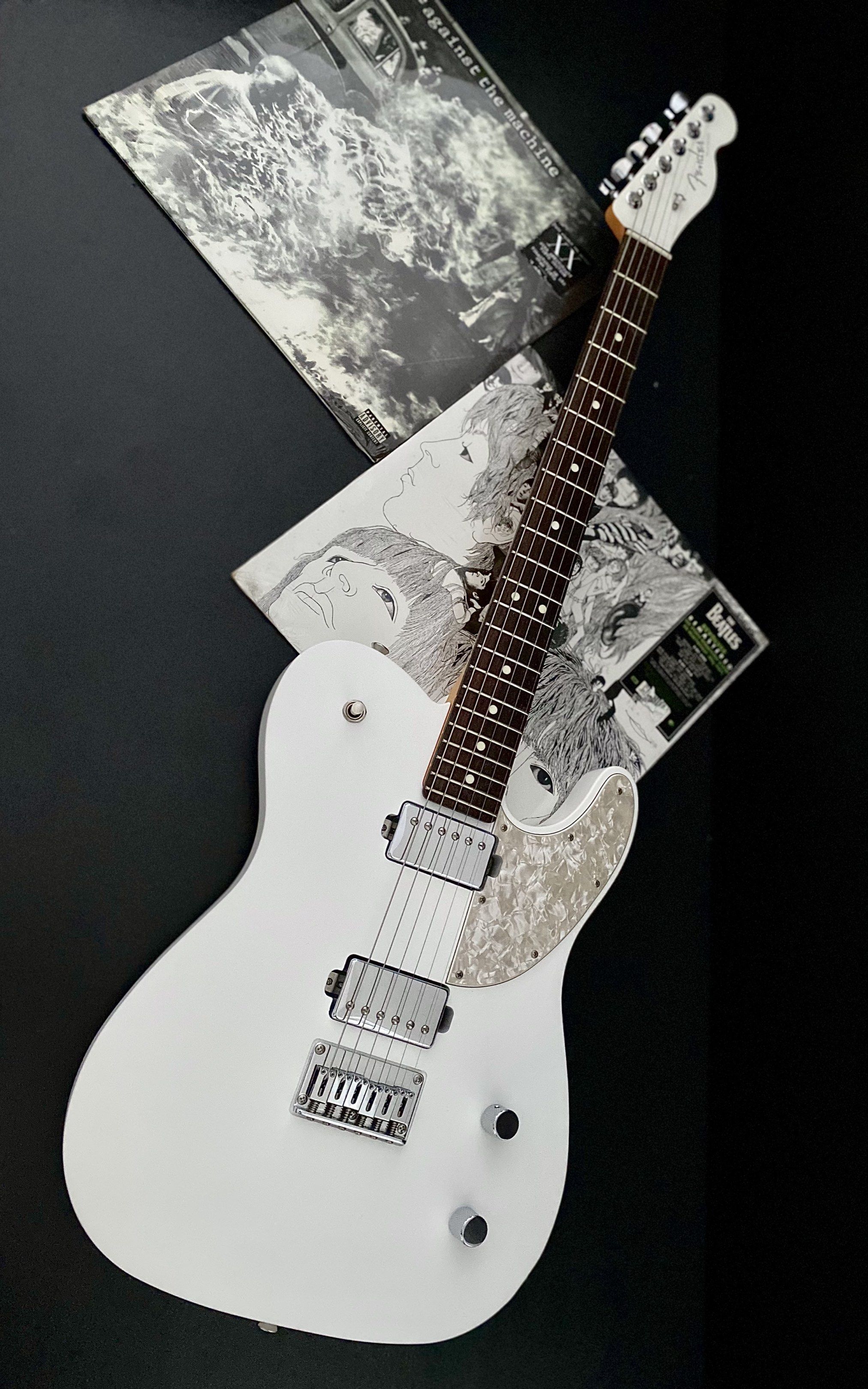 Limited Edition White Elemental Telecaster (Category: Musical Instruments) located in Makati City. Submitted by robma_ (Listing ID 1384412019, Image 3). Description: Fender Special Release Adler body + Maple neck Rosewood fingerboard White Satin finish Ultra responsive and easy to play Compound C to D satin neck shape Coil split from MEAN to LEAN Discontinued in Japan already Spank, Chime, Chug, Grind it has it all Discover m o r e in my p r o f 