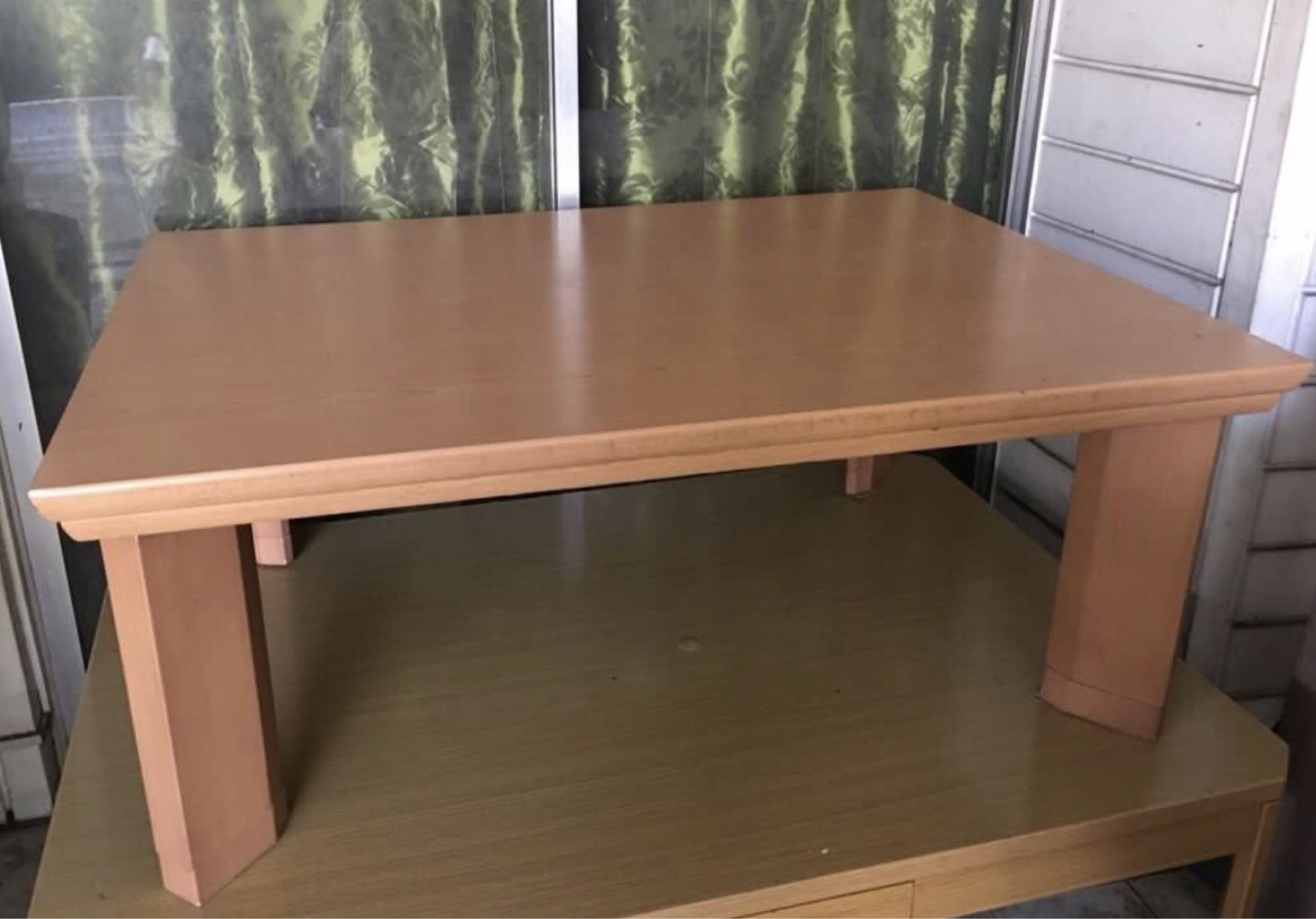 Low Japanese study table center coffee 1800 EACH (Category: Tables & Sets) located in Quezon City. Submitted by tammys_random_harvest (Listing ID 1416800181, Image 2). Description: 1800 per table 1. Smaller table: 30”x41”x17” -slight scratches and surface marks; lightly used for studying 2. Bigger table 36”x48”x18” -slightly raised part in the middle of the table top the size of a one peso coin - light scratches on surface; also used for studies 