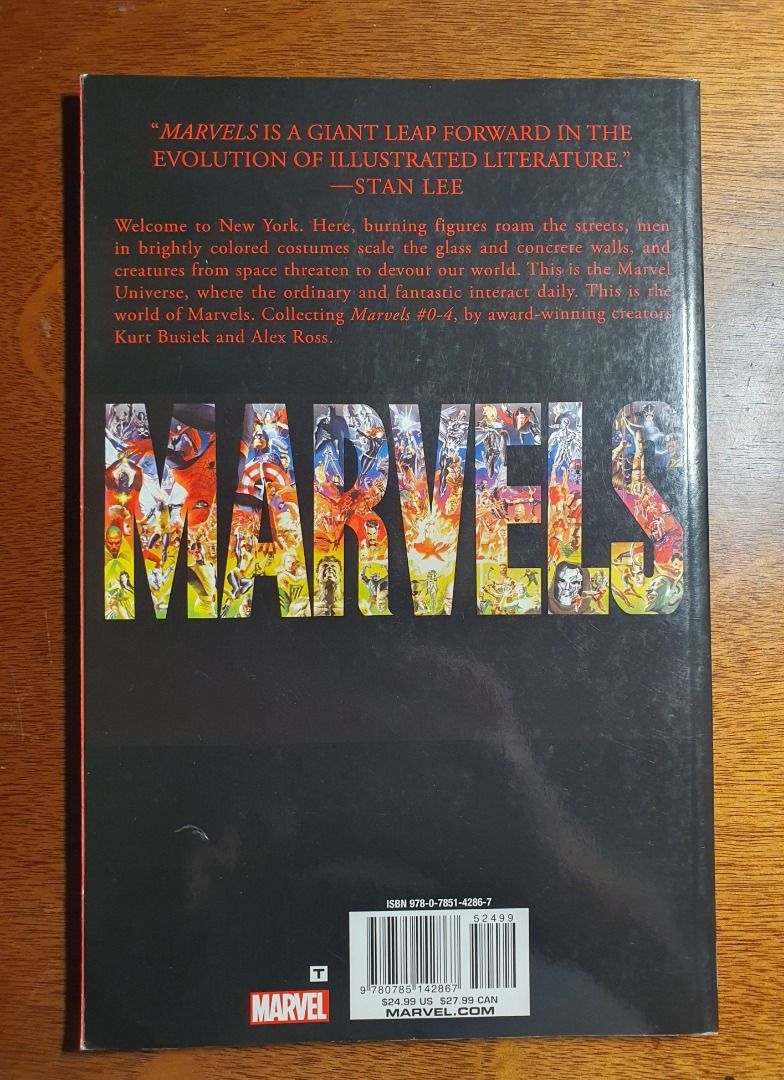 Marvels, Complete - Kurt Busiek, Alex Ross (Category: Comics & Manga) located in Pasig City. Submitted by bambadan (Listing ID 1418132354, Image 2). Description: Marvels, Complete, paperback Read once and in great condition P800 Location: Pasig City, Metro Manila Meet-up can be arranged Delivery fee is on the buyer (Grab, Lalamove, J&T) Payment on GCash.