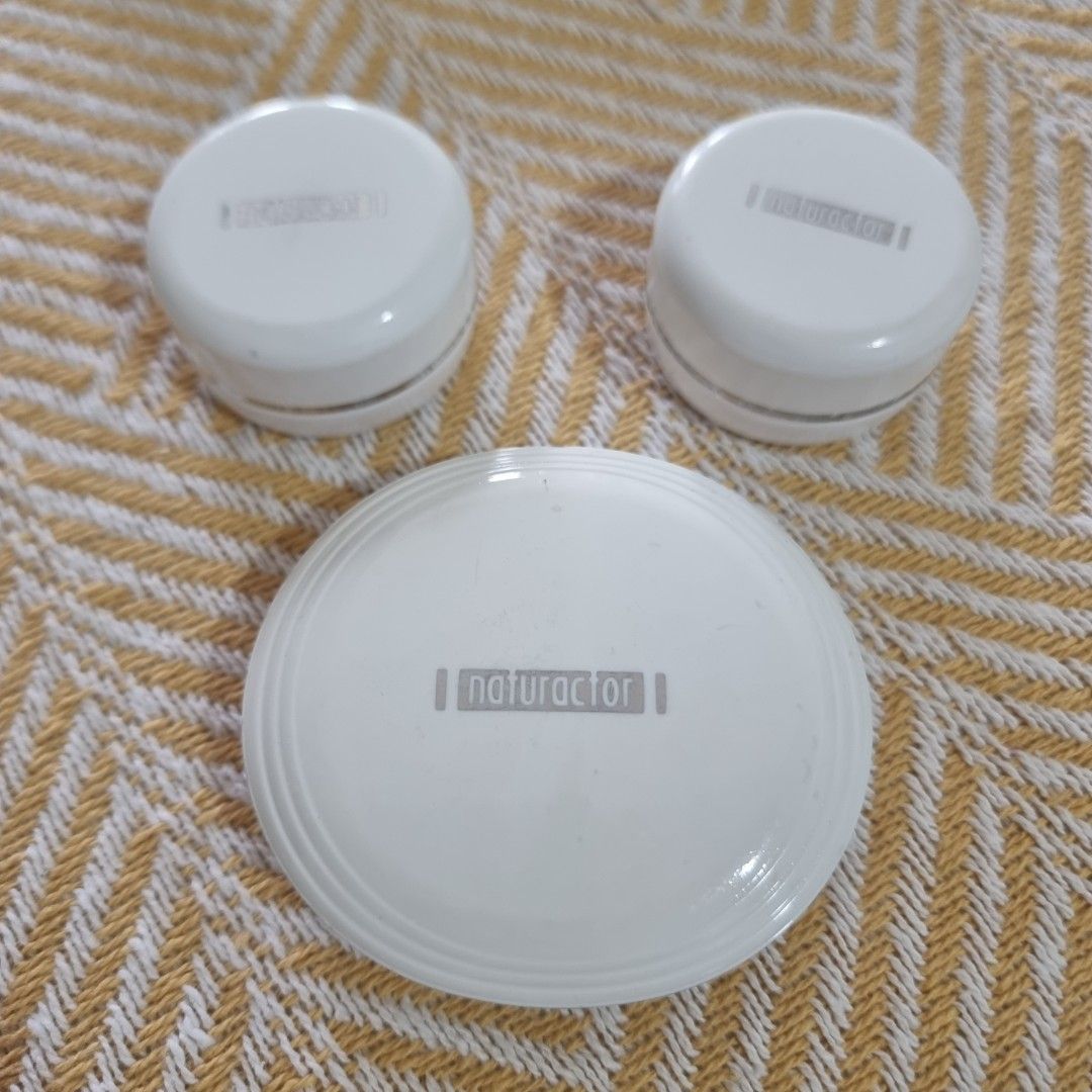 Naturactor Powder Foundation & Concealers (Category: Makeup) located in Pasig City. Submitted by lesmitch (Listing ID 1418080033, Image 1). Description: 1. Naturactor Powder Foundation (240 Natural) - 399 Php 2. Naturactor Cover Face Concealer Foundation (130 Pink) - 399 Php 3. Naturactor Cover Face Concealer Foundation (141 Natural) - 399 Php ~ Check all photos for the item's actual condition and measurements ~ Payment is via gcash, pay maya or 
