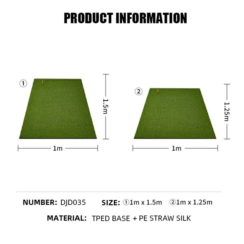 PGM DJD035 Golf Hitting Mat 1*1.25m (Category: Golf) located in Quezon City. Submitted by whizdepot (Listing ID 1418034740, Image 3). Description: The PGM DJD035 golf hitting mat is a 1m x 1.25m practice aid with a durable TPE base and high-quality synthetic grass, designed for both indoor and outdoor use to simulate a real court hitting experience. .