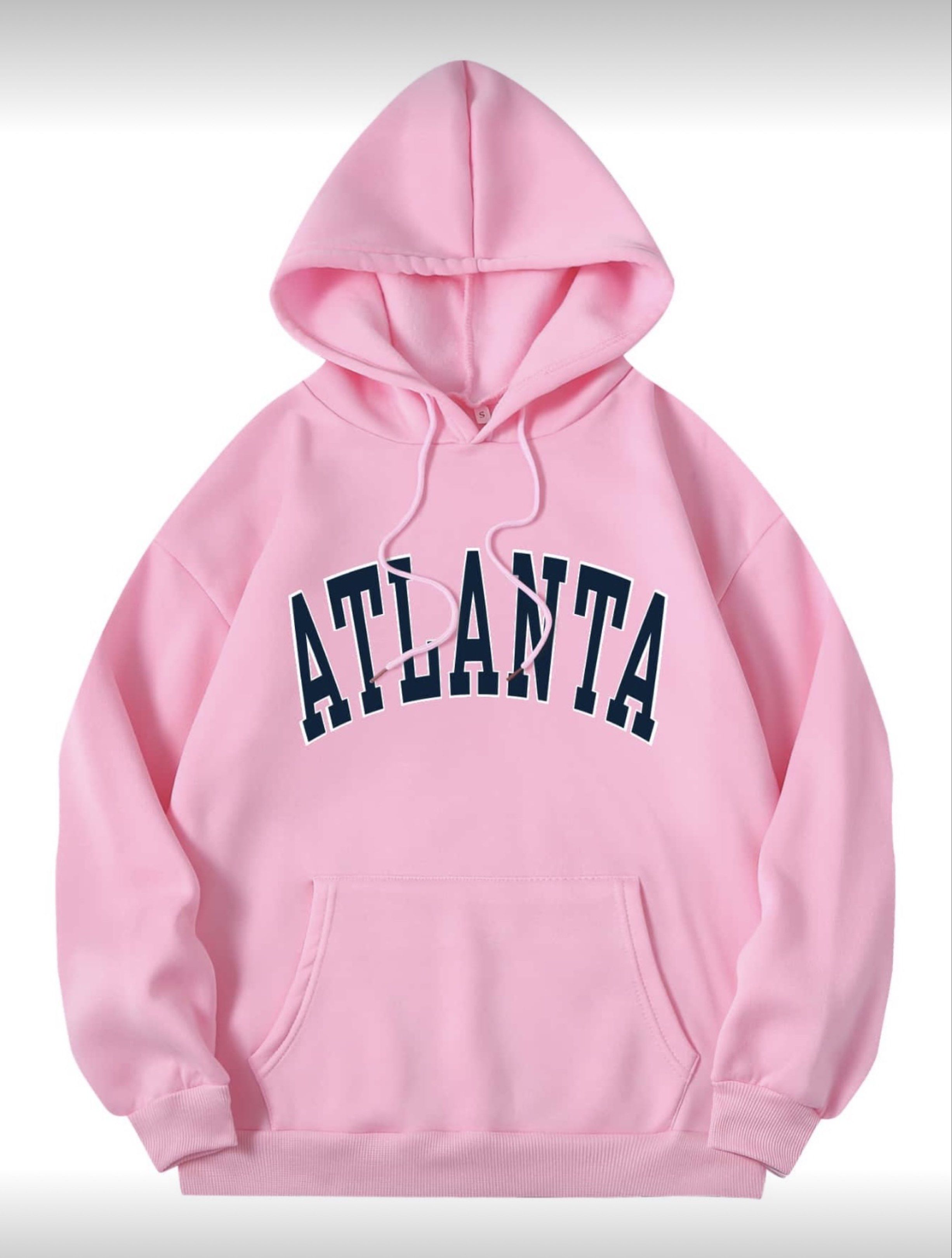 Shein Pink Atlanta Hoodie (Category: Coats, Jackets and Outerwear) located in Manila. Submitted by urpradabae (Listing ID 1418089942, Image 1). Description: Worn this twice palang! PM me for when worn photo. RFS: decluterring.