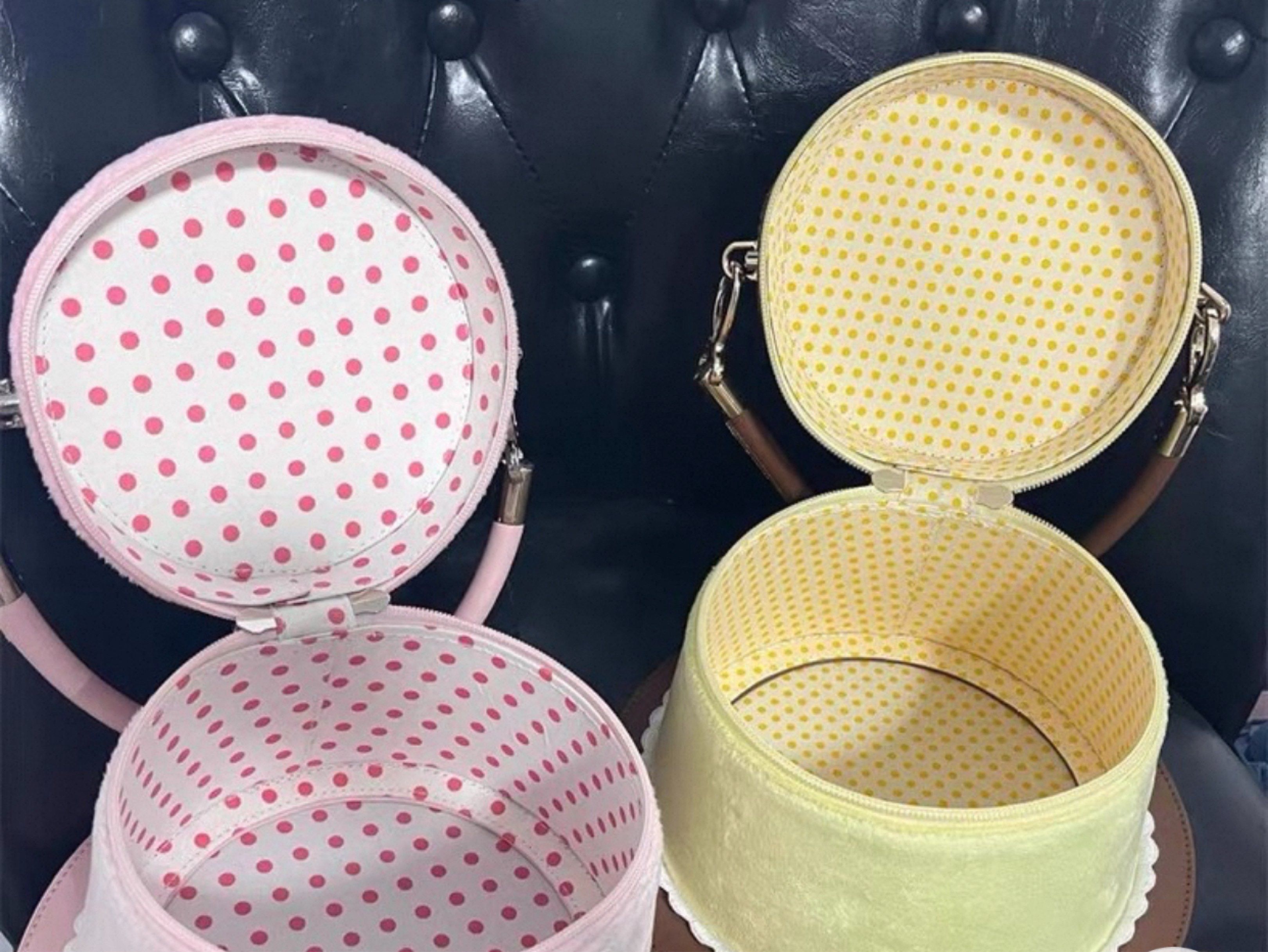 Cute Pink Kawaii Cake Purse (Category: Purses & Pouches) located in Valenzuela. Submitted by trunkstop (Listing ID 1418028068, Image 3). Description: - Adorable cake-shaped handbag - Pink exterior - Bow handle - Detachable strap - Polka dot interior lining - Zipper closure - Strawberry charm details - matching plate-shaped based.