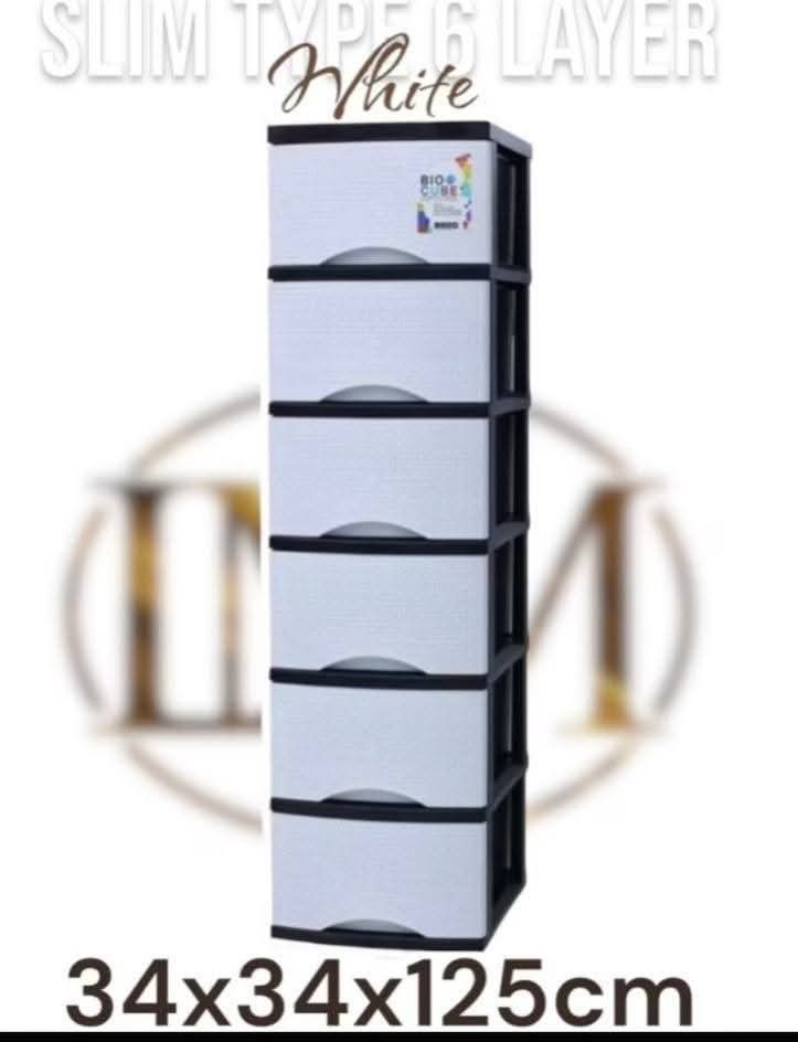 Slim white drawer (Category: Storage Boxes & Baskets) located in Manila. Submitted by lyfrancois14 (Listing ID 1418083643, Image 2). Description: 5L 1380 6L 1500.