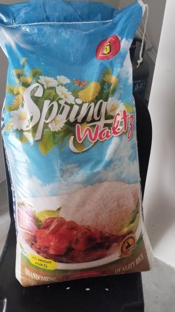 Spring Waltz Rice 25kg (Category: Rice & Noodles) located in Imus. Submitted by taichii_ (Listing ID 1418087103, Image 1). Description: Spring Waltz Rice - 25kg bag - Sinandomeng - Quality Rice.