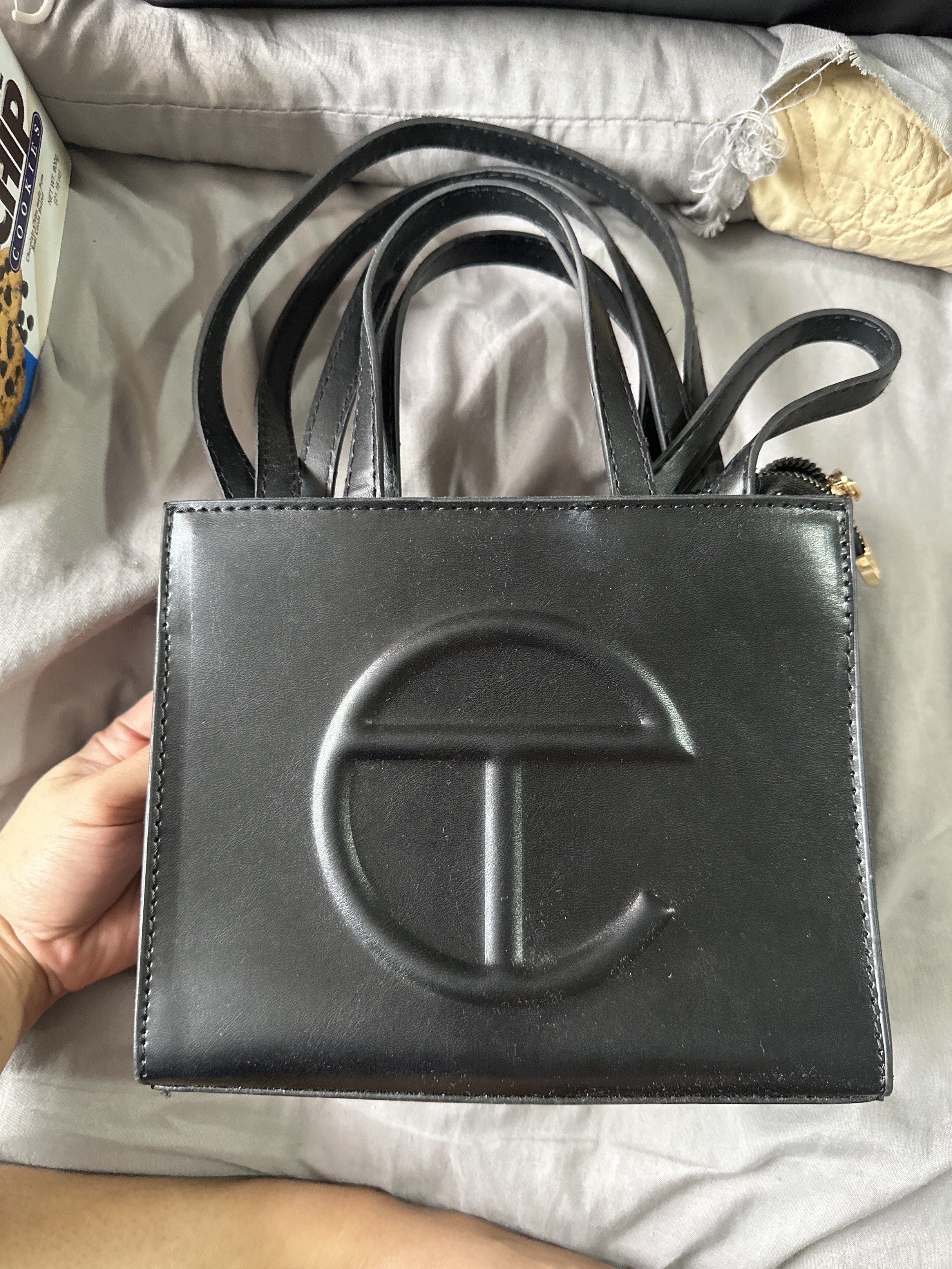 Telfar Bag (Category: Shoulder Bags) located in Quezon City. Submitted by decluttertherapymnl (Listing ID 1418070346, Image 1). Description: For Sale Size Mini or Small RFS Decluttering Payment online or upon pick up.