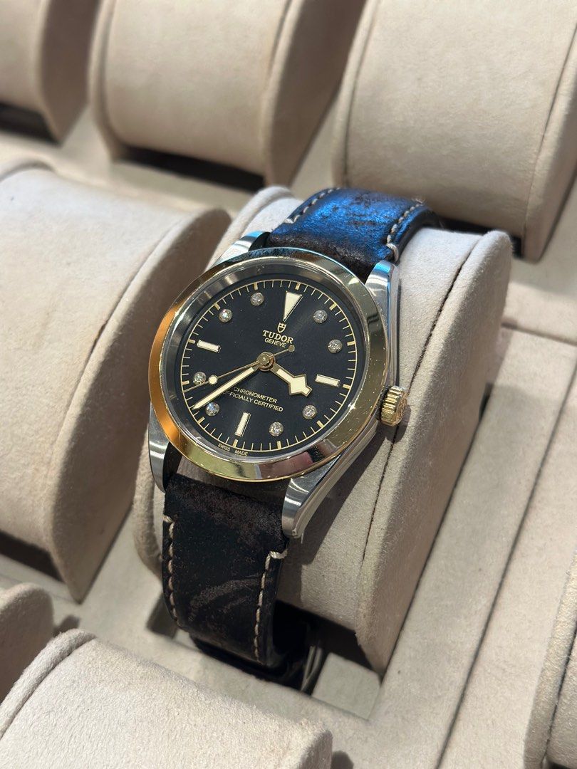 Tudor Black Bay 41 S&G Gold (Category: Luxury Watches) located in Mandaluyong City. Submitted by merlinac3 (Listing ID 1418046963, Image 1). Description: - TUDOR Black Bay 41MM S&G (Steel and Gold) Ref. M79683-0006 - Black dial with diamond hour markers - Stainless steel case with gold bezel - Brown leather strap - Certified Chronomoter - Comes with original TUDOR box and Jomashop warranty / authenticity cards. - MSRP for this watch is P442,500 I
