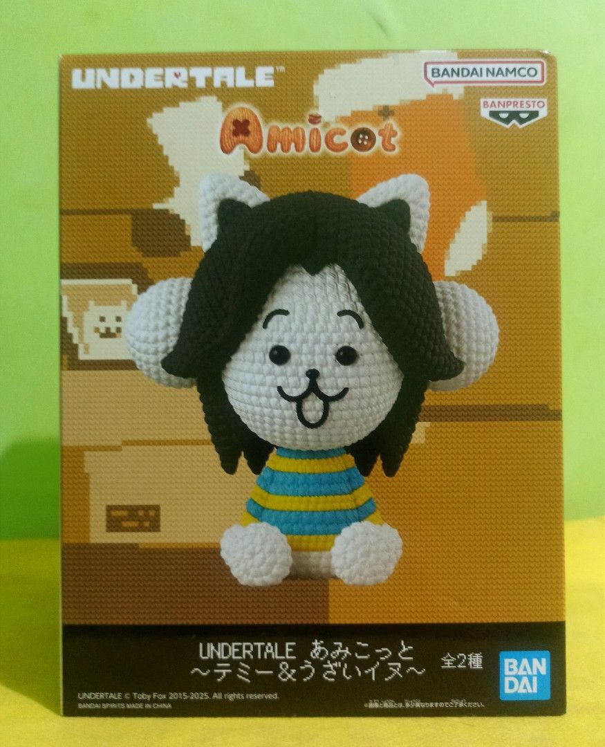 Undertale Amicot Temmie - Banpresto Figure (Category: Figurines & Statues) located in Pasig City. Submitted by soulscyther (Listing ID 1418184961, Image 1). Description: ✨Banpresto Undertale Amicot Temmie 🔸💯 authentic & brand new 🔸Mint-In-Sealed-Box (MISB) condition 🔸approx. 14 cm (5.5 inches) 🔸from the videogame Undertale 💳 Open for terms/installment 💵 MOP - Gcash 📦 MOD - Lalamove/LBC 📍 Loc: Pasig/Cainta.