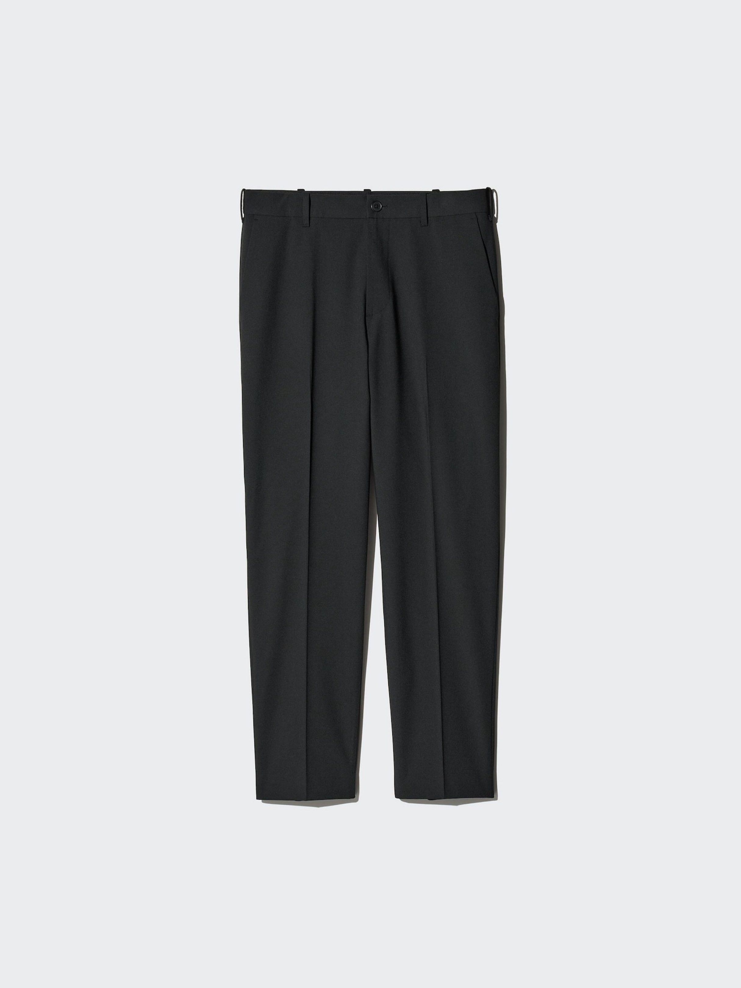 Uniqlo Dark Gray / Black Ankle Pants (Category: Trousers) located in Makati City. Submitted by jtls625 (Listing ID 1418134786, Image 1). Description: - Classic black ankle pants - Side pockets - Straight leg cut - Versatile for formal or smart casual wear.