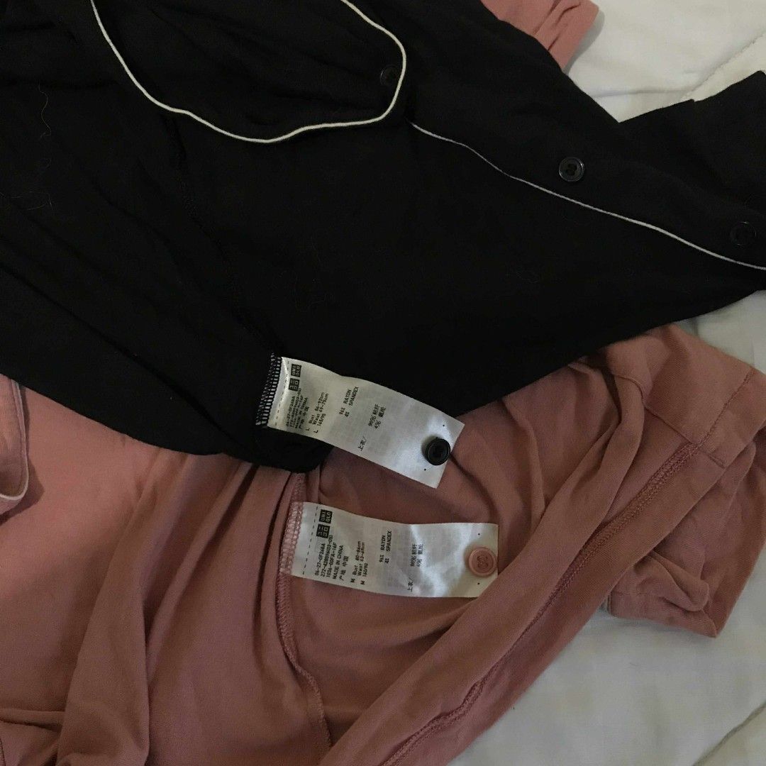 Uniqlo Draped Jersey Pajamas (Category: Undergarments & Loungewear) located in Quezon City. Submitted by _eunoiaa (Listing ID 1418163214, Image 3). Description: med to large womens not set; no bottom pajamas no issue 450 take both. pls no low ballers .