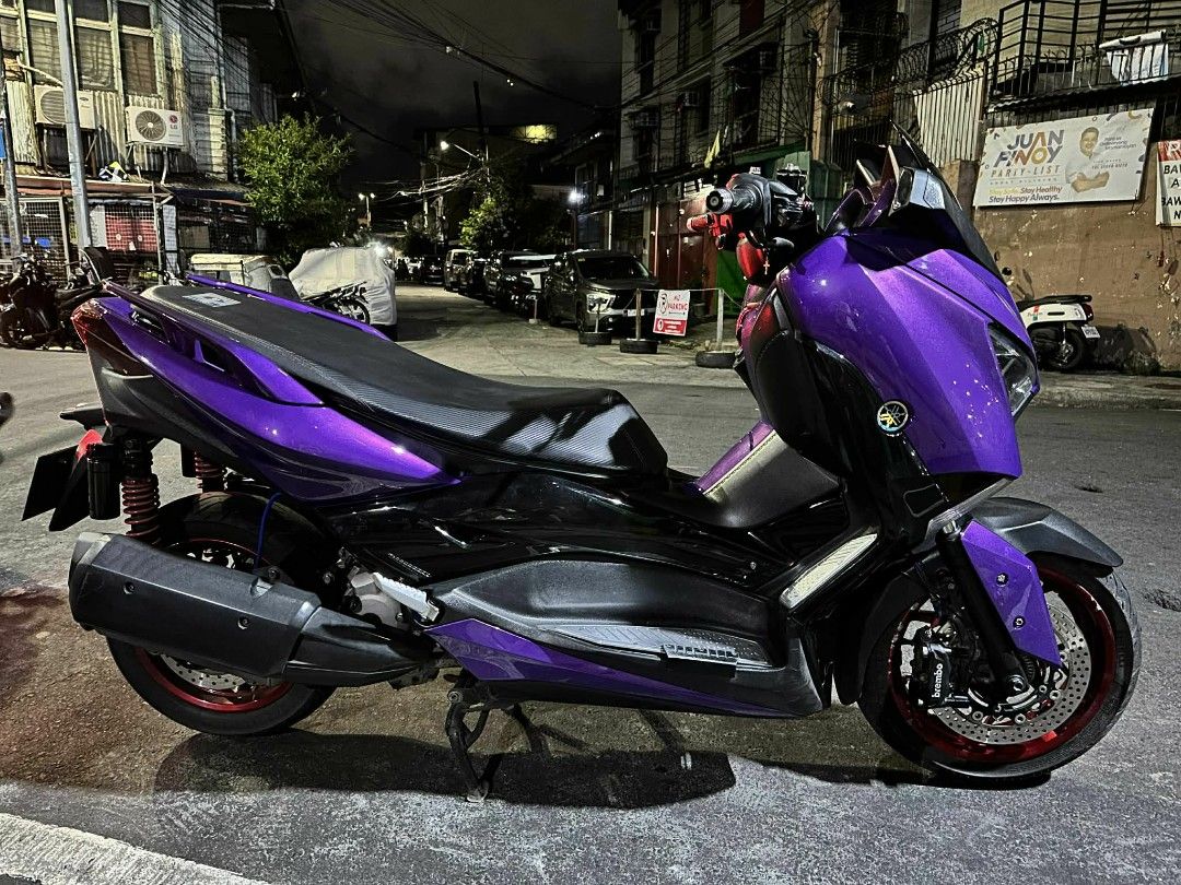 Yamaha XMAX 250 Scooter (Category: Motorbikes for Sale) located in Quezon City. Submitted by vanlacsa (Listing ID 1418069933, Image 2). Description: Xmax V1 2021 model 25k odo New repaint 80% CNC bolts Nathong orig flatseat Stock seat Brembro break master rear and front complete original papers.