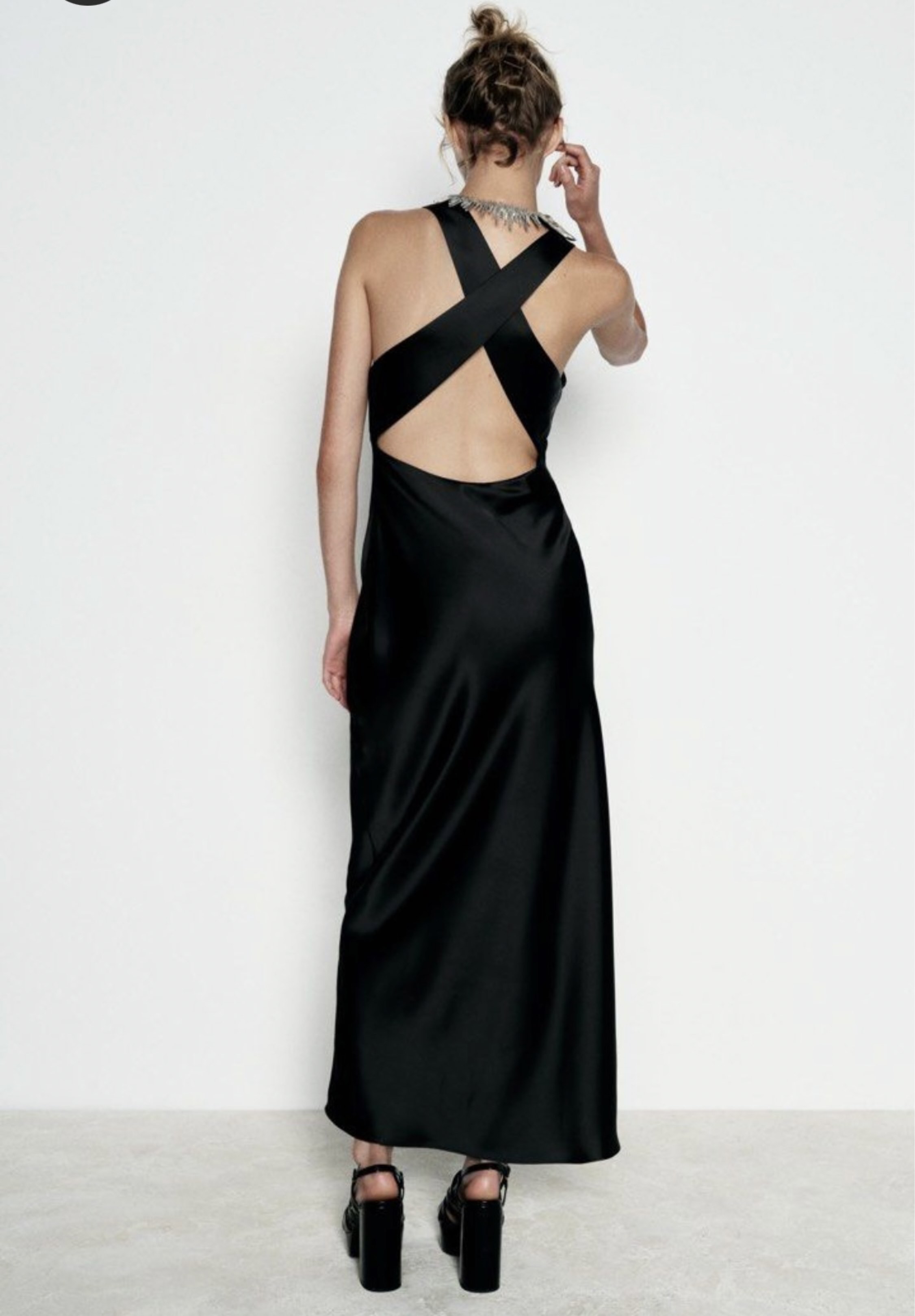 zara open back satin effect dress Zara | Dresses | Zara Satin Effect Slip Dress With Open Back