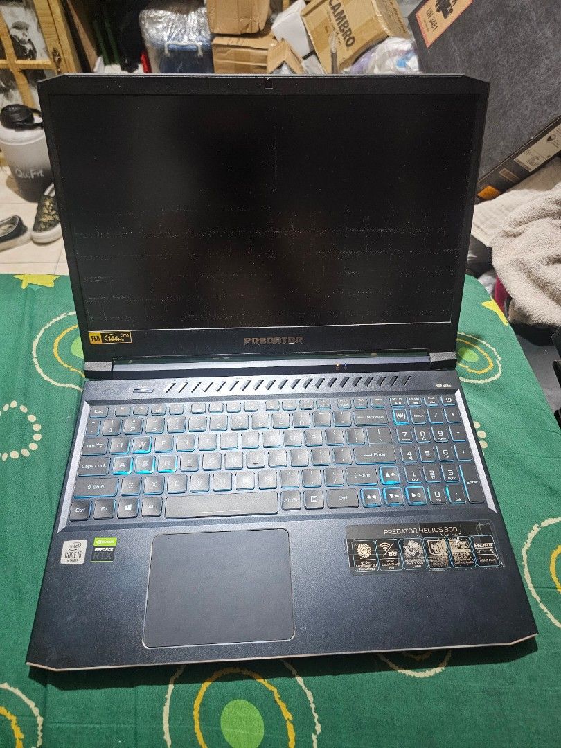 Acer Predator Helios 300 Gaming Laptop (Category: Laptops & Notebooks) located in Bacoor. Submitted by ginaxis15 (Listing ID 1418387763, Image 2). Description: DEFECTIVE Acer predator helios 300 Last price: 6k i5 10th gen 2070rtx gpu issue: ayaw na po magdisplay No ssd and ram kinuha na po complete with box and manual charger (power chord lang wala ginamit sa rice cooker) Good casing makinis Good LCD Good Battery Good keyboard kahit dala kayo boa
