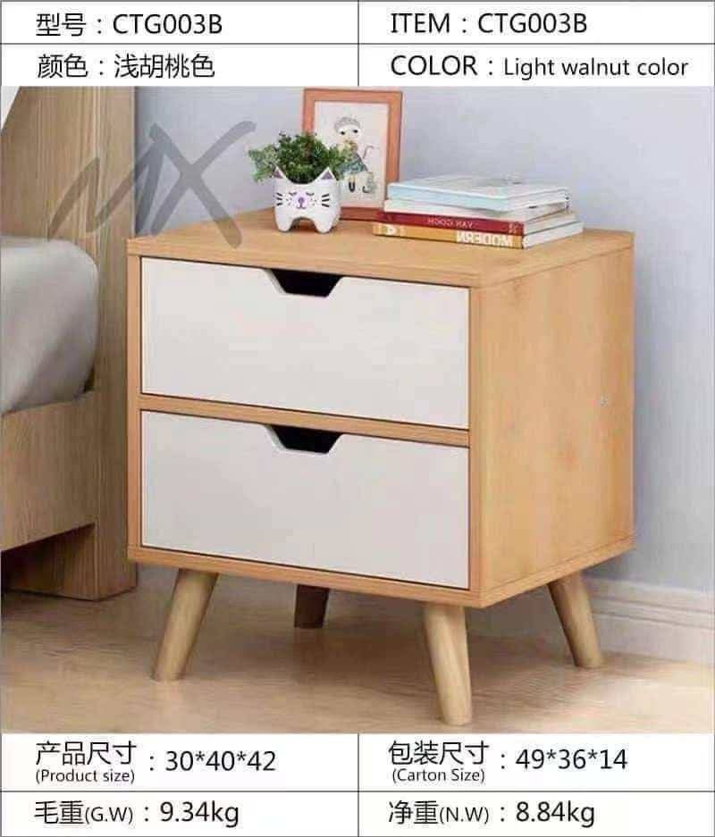 Bed Side Table (Category: Other Home Furniture) located in Manila. Submitted by redonlineshop (Listing ID 1418271383, Image 3). Description: BEDSIDE WOODEN TABLE ₱880 ❤️SIZE-40x30x42cm ♥️material-particle board laminated wood ♥️disassembled BRAND NEW ONHAND and Ready to Deliver Accept Gcash payment/COD Same day delivery + SF.