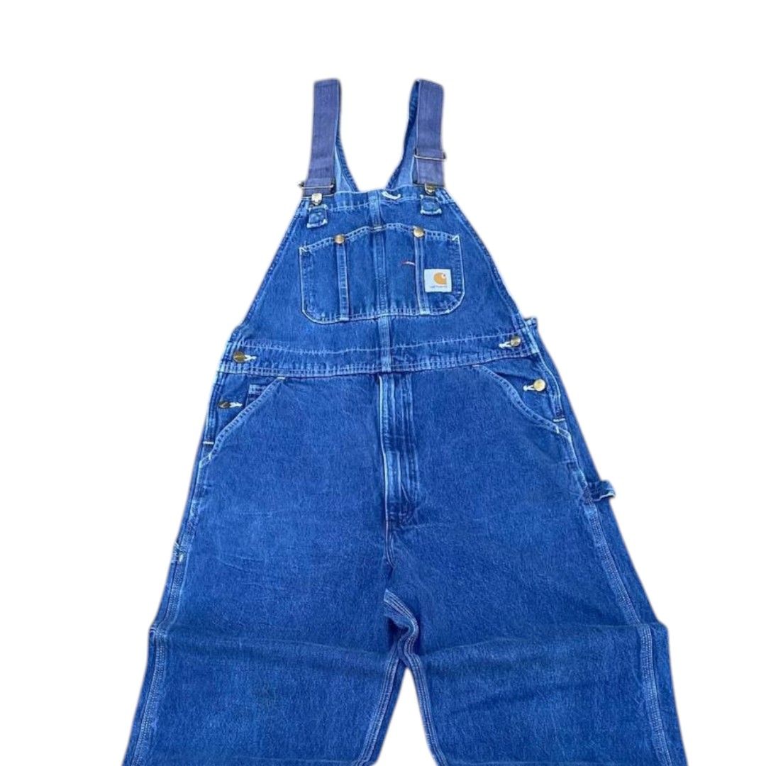Carhartt Denim Bib Overalls (Category: Coats, Jackets and Outerwear) located in Camiling. Submitted by digdrip (Listing ID 1418340752, Image 3). Description: Carhartt Denim Jumper 📌Dimes/size: W36 L46(waist to hem) Thigh14 Hem10 📌Color rate: 9.5/10 📌Condition: 9.5/10 📌issue: cut tags.