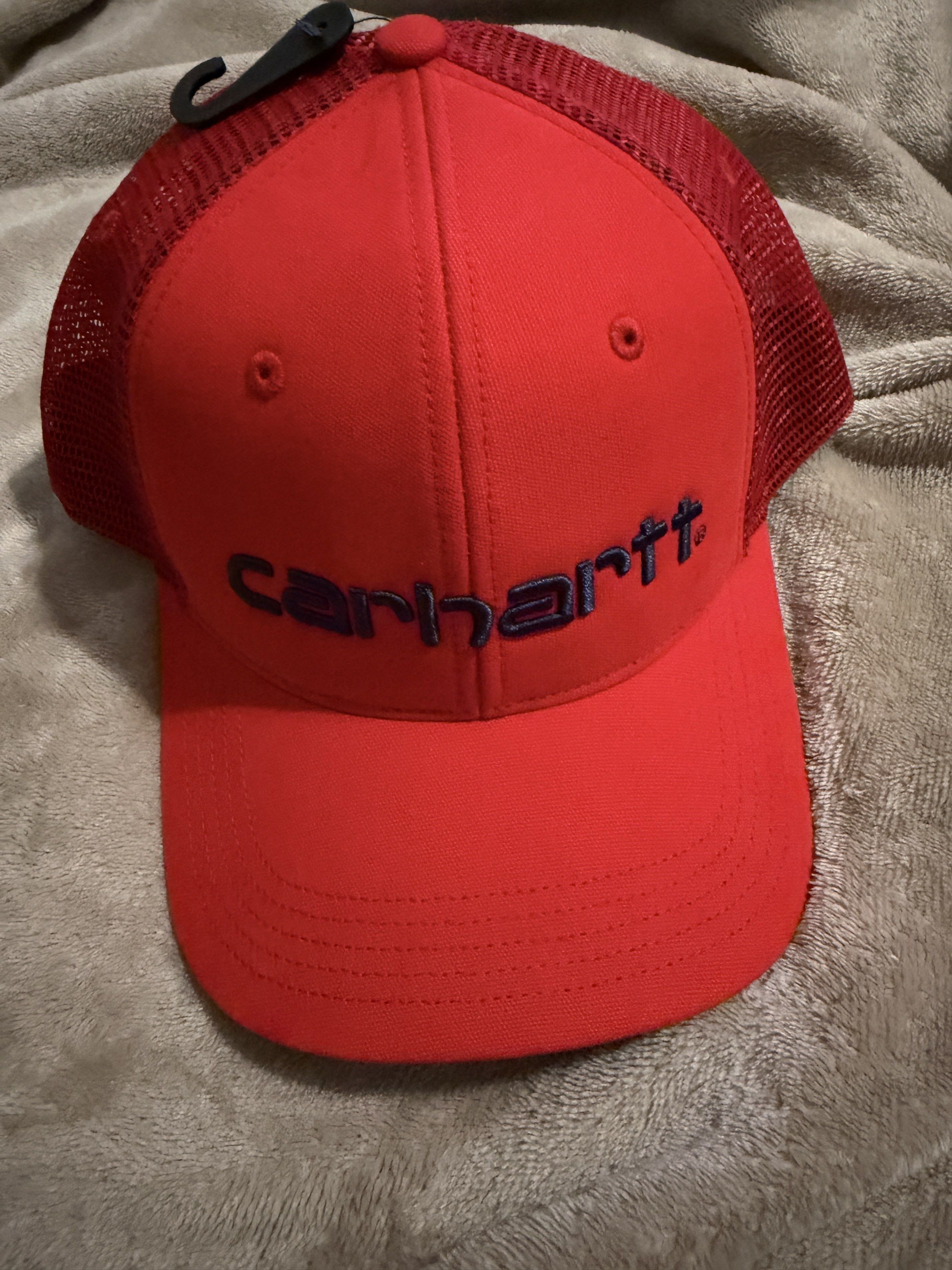 Carhartt Men's Fire Red Cotton Baseball Cap (Category: Caps & Hats) located in Quezon City. Submitted by anjelique. (Listing ID 1418227511, Image 3). Description: - Carhartt red cap - Mesh back for breathability - Features the Carhartt logo - Adjustable snapback closure - One size fits most - Curved brim - Model number: AH1195-M.