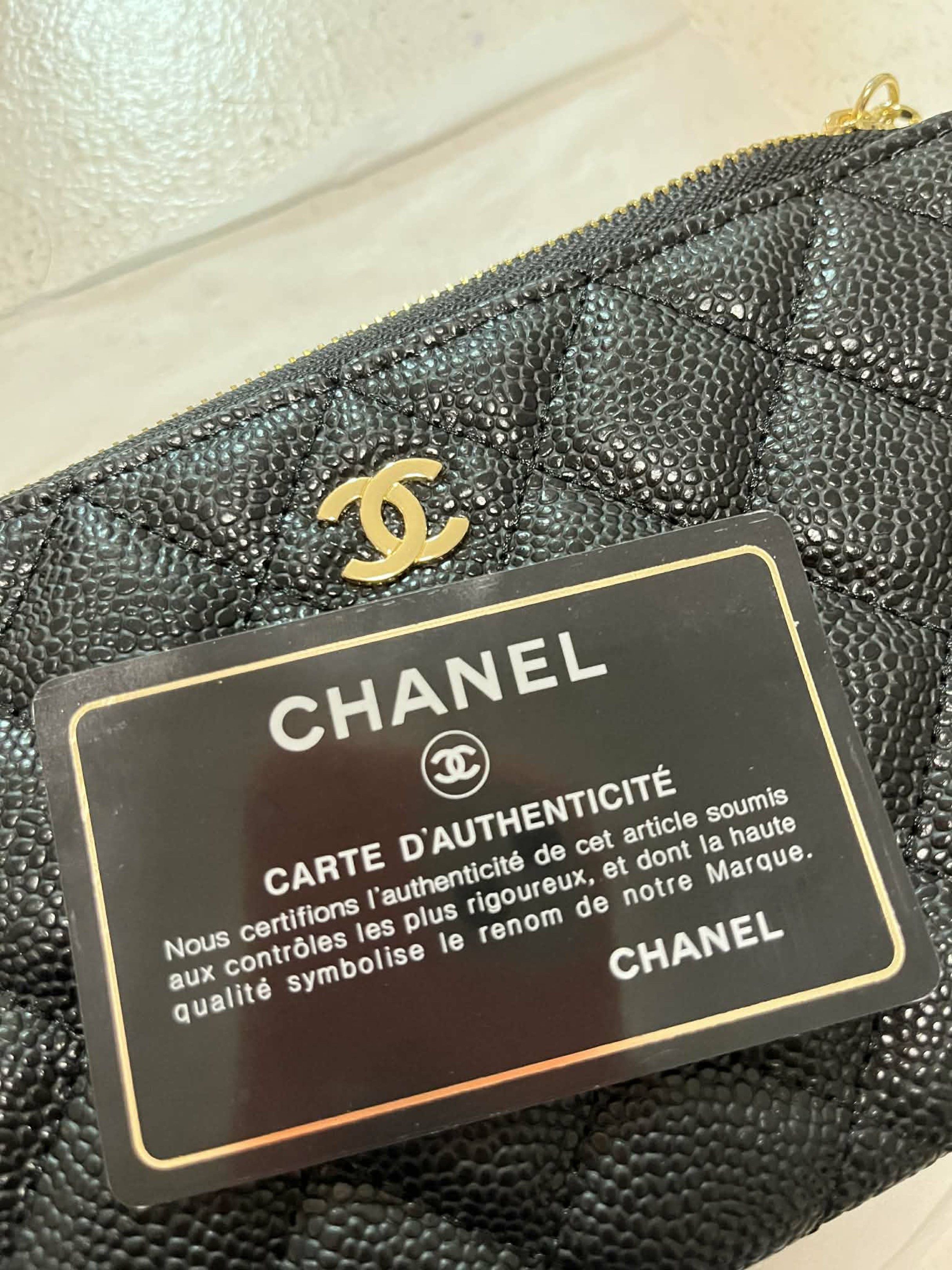 Chanel Caviar Leather Wallet (Category: Luxury Bags & Wallets) located in Manila. Submitted by tamaratingson5-00875 (Listing ID 1418298785, Image 2). Description: NEGOTIABLE - Authentic Chanel wallet - Crafted from black caviar leather - Gold-tone chain and charm - Includes authenticity card - Quilted design - Gold-tone CC logo - Zipper closure - Key ring.