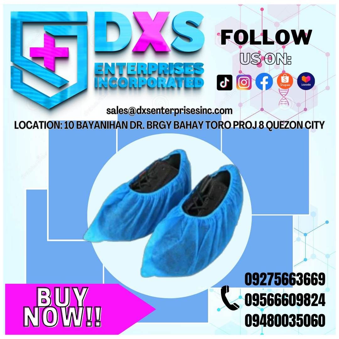 DISPOSABLE SHOE COVER NON WOVEN (Category: Medical Supplies & Tools) located in Quezon City. Submitted by andrea_dxs (Listing ID 1418236940, Image 1). Description: WE ALSO ACCEPT BULK ORDERS “𝐃𝐗𝐒 𝐄𝐍𝐓𝐄𝐑𝐏𝐑𝐈𝐒𝐄𝐒 𝐈𝐍𝐂.” 𝘞𝘢𝘳𝘦𝘩𝘰𝘶𝘴𝘦 𝘈𝘥𝘥𝘳𝘦𝘴𝘴 : 18 REST HAVEN PROJ. 7 BRGY BUNGAD QUEZON CITY WE ACCEPT CASH ON DELIVERY/ CASH ON PICK UP/ GCASH AND BANK TRANSFER WE ARE OPEN DAILY MONDAY TO SATURDAY 9:00 AM TO 6:00 PM Kindly look 
