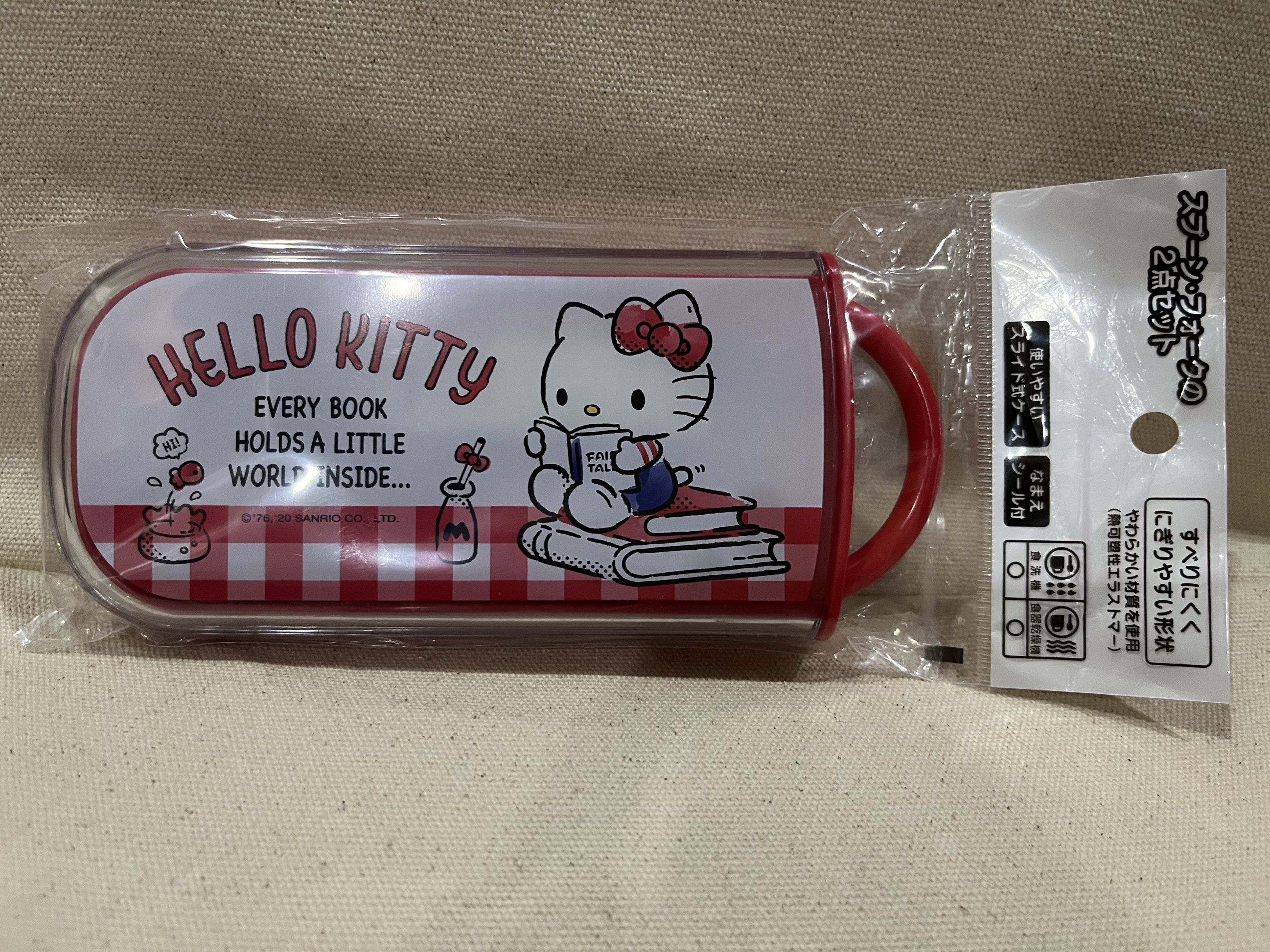 Hello Kitty Spoon and Fork Set (Category: Dinnerware & Cutlery) located in Marikina City. Submitted by anythindahan (Listing ID 1418381551, Image 2). Description: Original and new with tag from Japan 1 stock left! :).