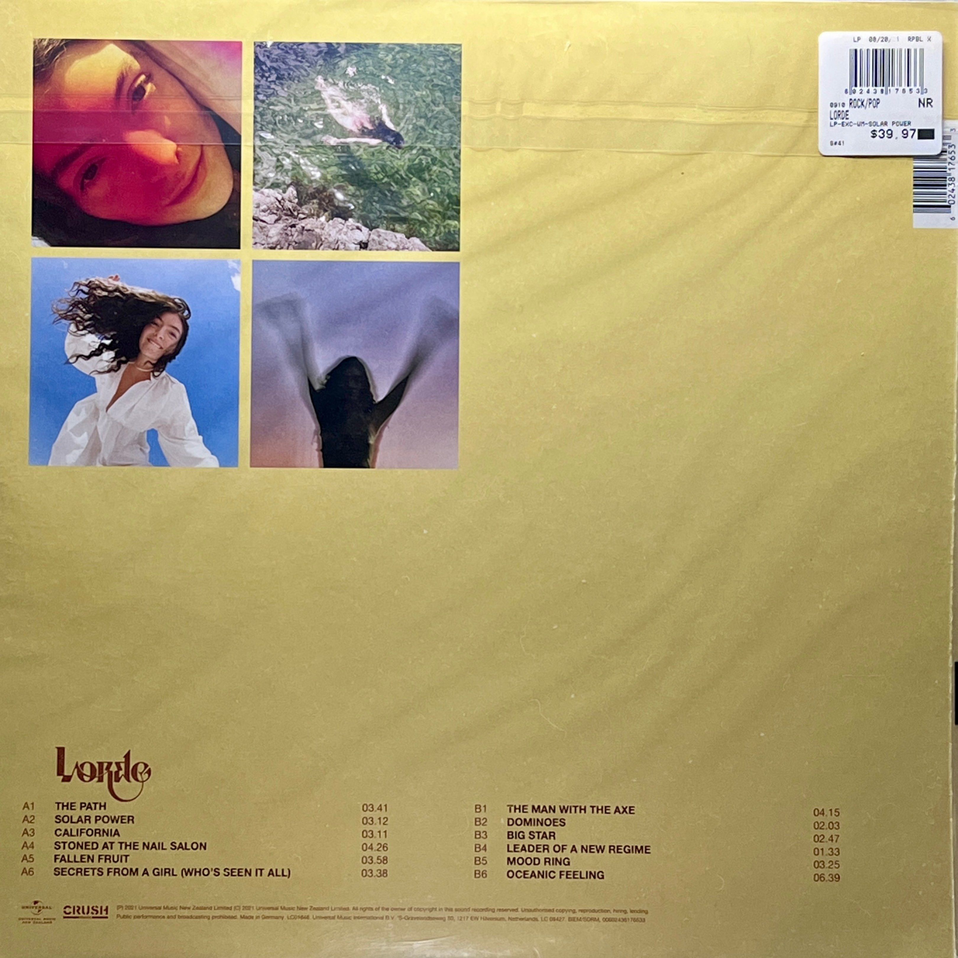 Lorde - Solar Power Vinyl Record (Category: Vinyls) located in Quezon City. Submitted by sashaspinsss (Listing ID 1418214480, Image 2). Description: Lorde - Solar Power 2900 Brand new and sealed Limited edition; clear vinyl pressing. In a surprise move, GRAMMYr Award-winning, multiplatinum artist LORDE released her new song “Solar Power,” which appropriately dropped timed to the only solar eclipse of the year and came with the announcement of her