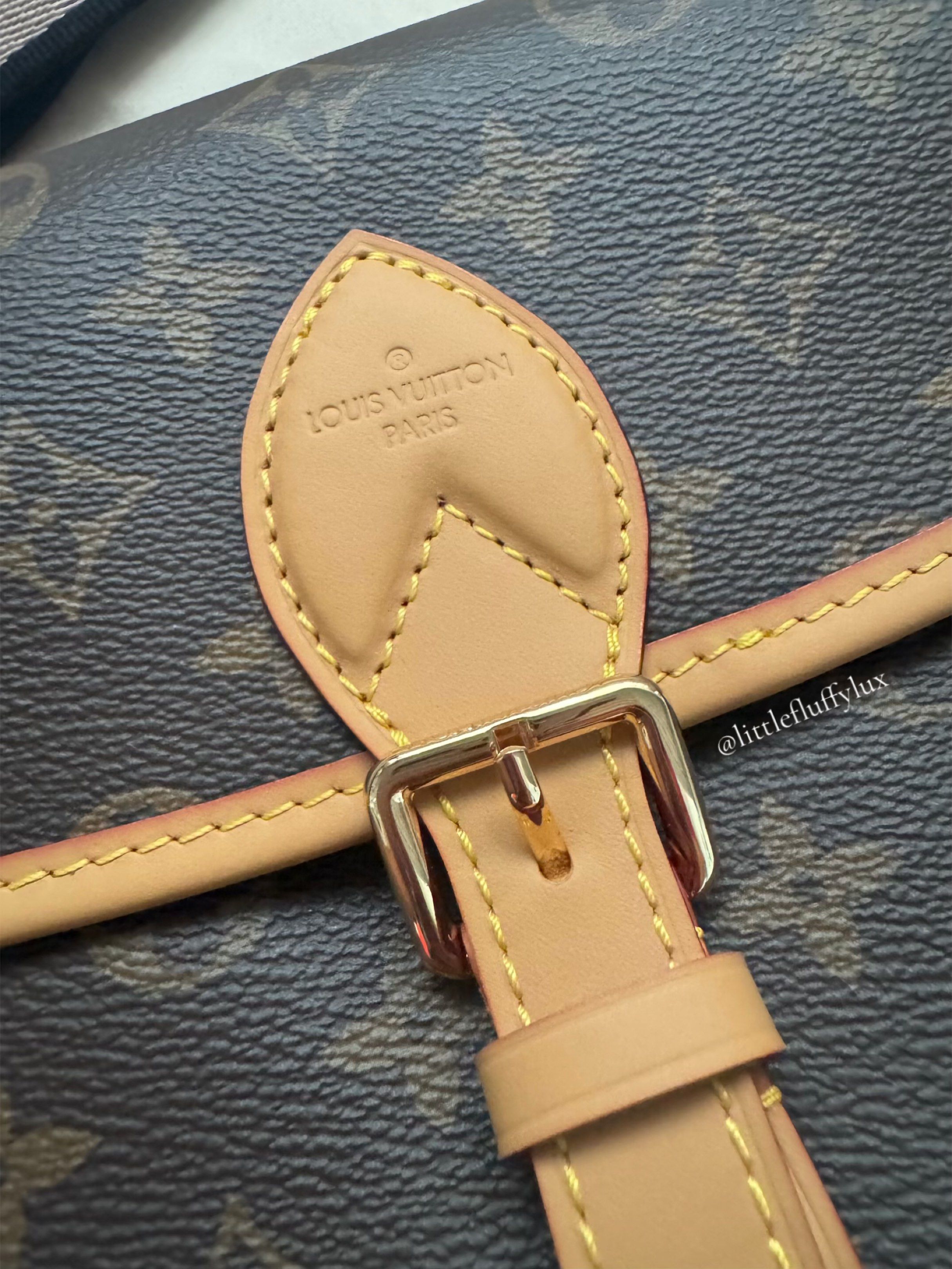 Louis Vuitton Diane Monogram Bag (Category: Luxury Bags & Wallets) located in Pasig City. Submitted by littlefluffylux (Listing ID 1418215108, Image 3). Description: ‼️not guaranteed - Louis Vuitton shoulder bag - Classic Monogram canvas - Flap closure with buckle - Detachable shoulder strap - Includes canvas dust bag - Additional Guitar strap included - Dark fabric interior - Made in France.