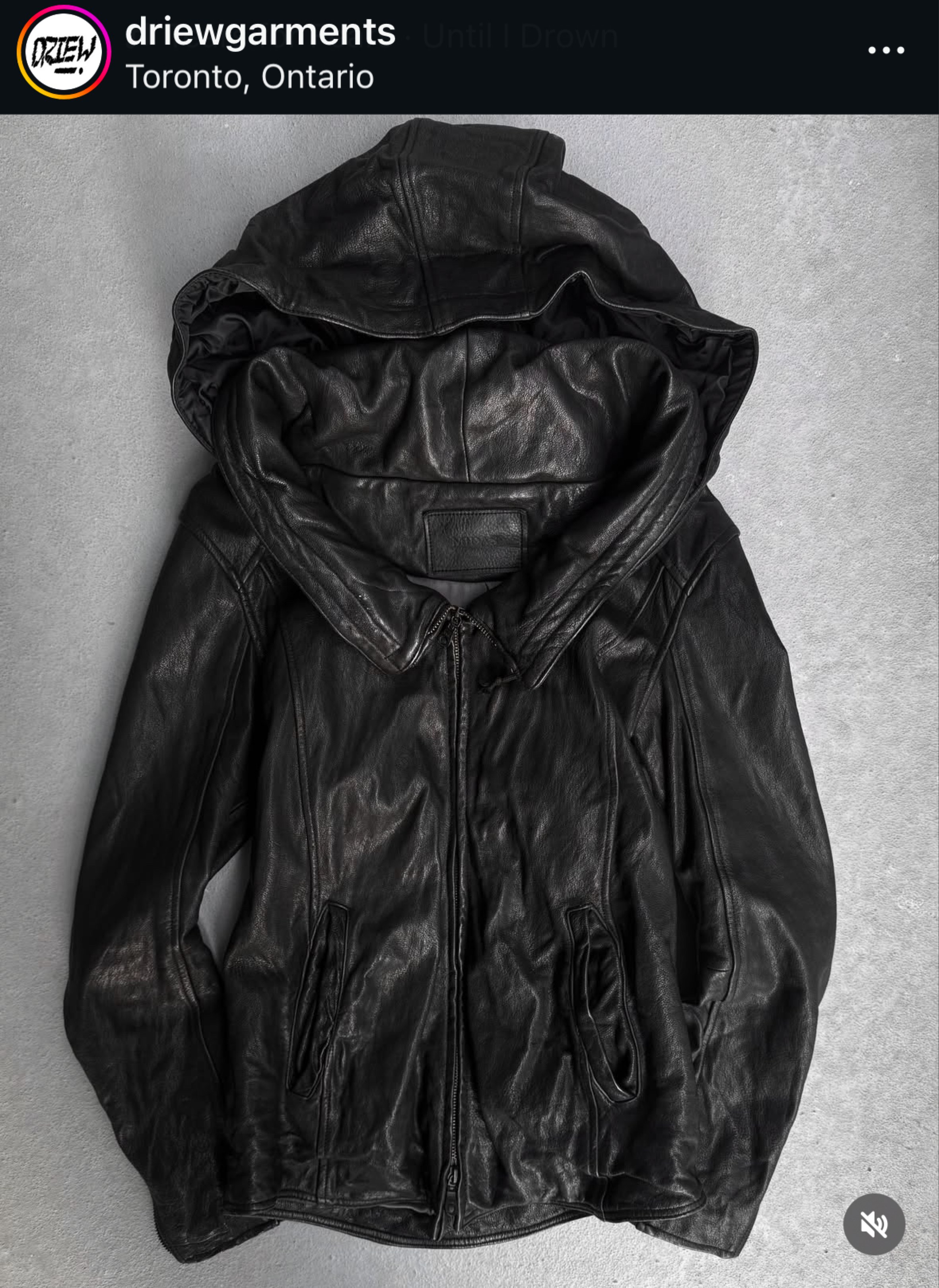Midas 00s Hooded Bono Leather Jacket Punk goa civarize fuga 