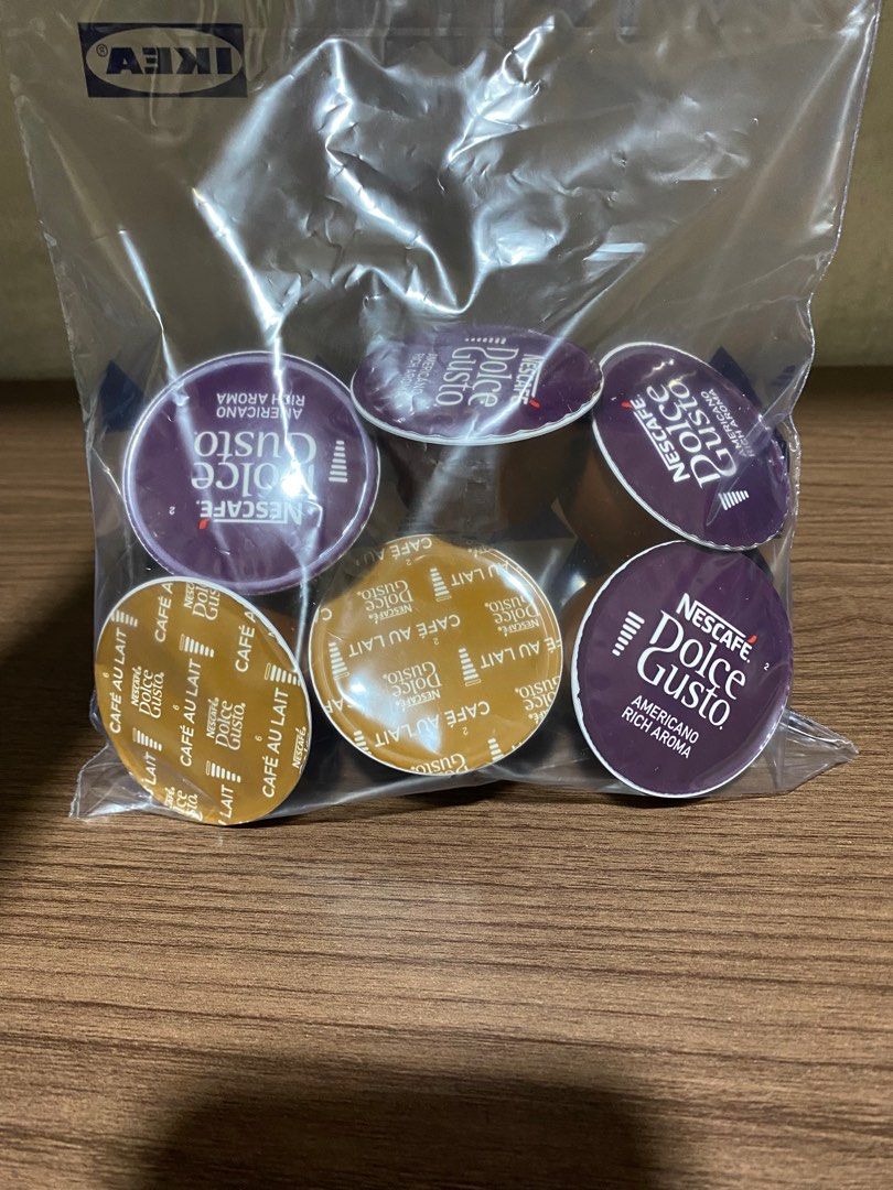 Nescafe Dolce Gusto Drink Capsules (Category: Coffee & Tea Tableware) located in Caloocan City. Submitted by bloomstoday (Listing ID 1418257079, Image 2). Description: 6 coffee pods rfs: machine not compatible.