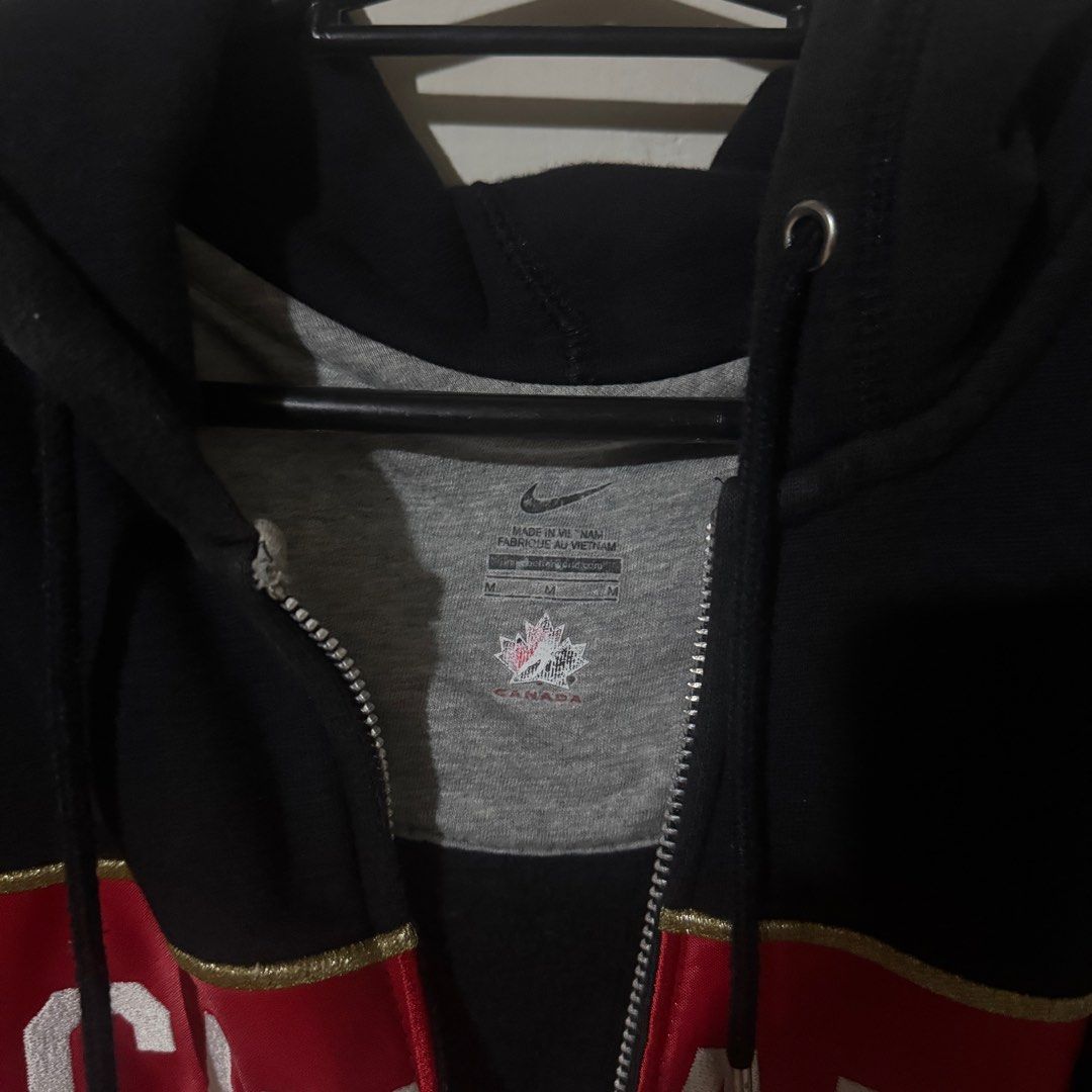 NIKE canada zip-up hoodie (Category: Coats, Jackets and Outerwear) located in Manila. Submitted by renjuner (Listing ID 1418297236, Image 2). Description: nike zip-up hoodie medium hood and full-length zipper guagua, pampanga gcash, j&t .