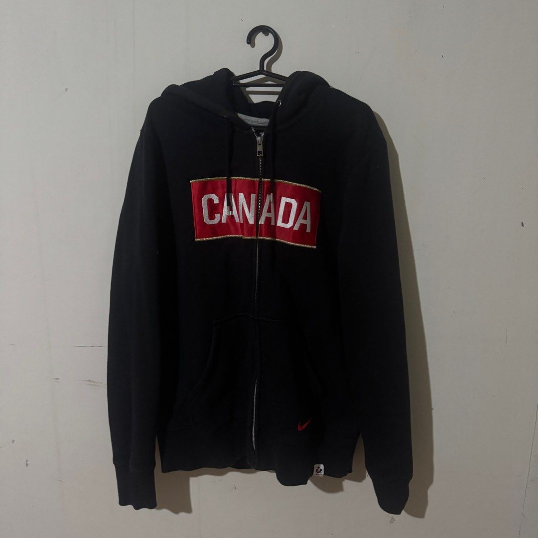 NIKE canada zip-up hoodie (Category: Coats, Jackets and Outerwear) located in Manila. Submitted by renjuner (Listing ID 1418297236, Image 1). Description: nike zip-up hoodie medium hood and full-length zipper guagua, pampanga gcash, j&t .