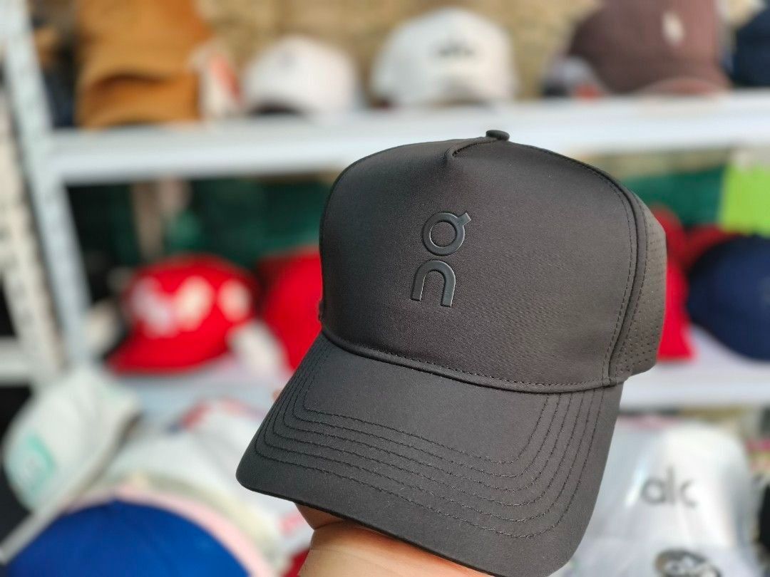On Cloud Active/running Cap (Category: Caps & Hats) located in Manila. Submitted by aesparcia23 (Listing ID 1415245678, Image 3). Description: - Black On Cloud cap - Premium quality - Perforated sides for breathability.