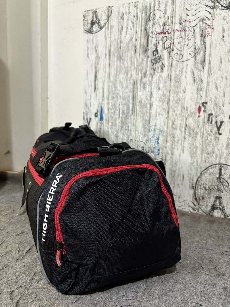ORIGINAL HIGH SIERRA 2 IN 1 DUFFLE BAGPACK (Category: Backpacks) located in Valenzuela. Submitted by danbhengsjapansuprlus (Listing ID 1418276764, Image 3). Description: ORIGINAL HIGH SIERRA BRAND 2in1 DUFFLE BACKPACK 🇯🇵 🎯 WITH FRONT POCKET 🎯 TOP HANDLE STRAP 🎯 QUALITY MATERIAL 🎯SUPER WIDE SPACE CAPACITY 🎯 BACKPACK SUPPORT STRAP.