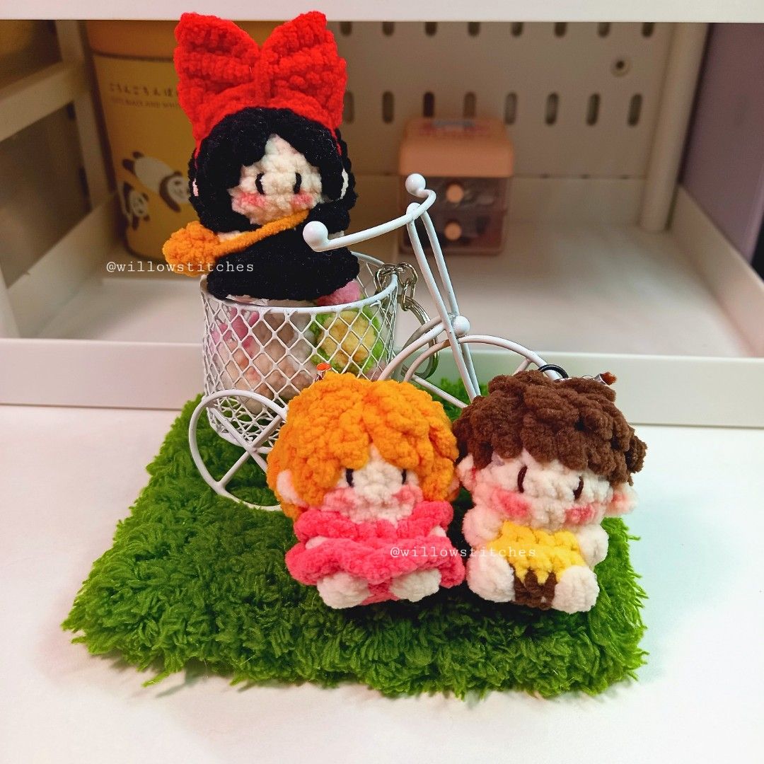 Ponyo, Sosuke and Kiki Chibi Keychain Bagcharm (Category: Character Goods) located in Cavite. Submitted by willowstitches_ (Listing ID 1418393153, Image 1). Description: 349 each For more details visit my other socials: Blue app.: Willow Stitches Clock app.: willow_stitches 📍𝐋𝐨𝐜𝐚𝐭𝐢𝐨𝐧: Naic, Cavite 💰 𝐌𝐎𝐏: Maribank 🚛 𝐌𝐎𝐃: J&T Express ‧ ₊˚🎧⊹𓏲⋆🌿. ⋆⸜ 🍵✮˚.