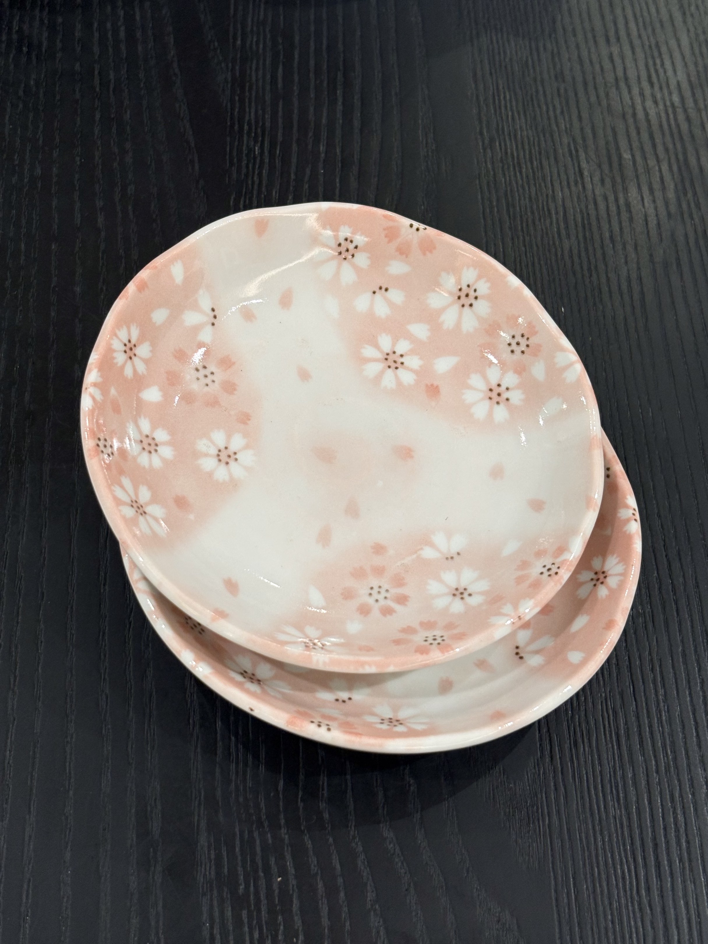 Set of Two Japanese Sakura Porcelain Plates | Soft Pink Blossoms on ...