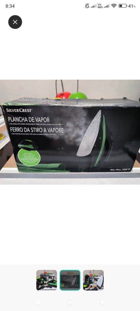 SILVER CREST CORDLESS STEAM IRON (Category: Irons & Steamers) located in Bulacan. Submitted by tripledouble532 (Listing ID 1418246556, Image 2). Description: MADE IN GERMANY, BOUGHT IT IN ITALY FOR 90€ EUROS Please call 09272225277.