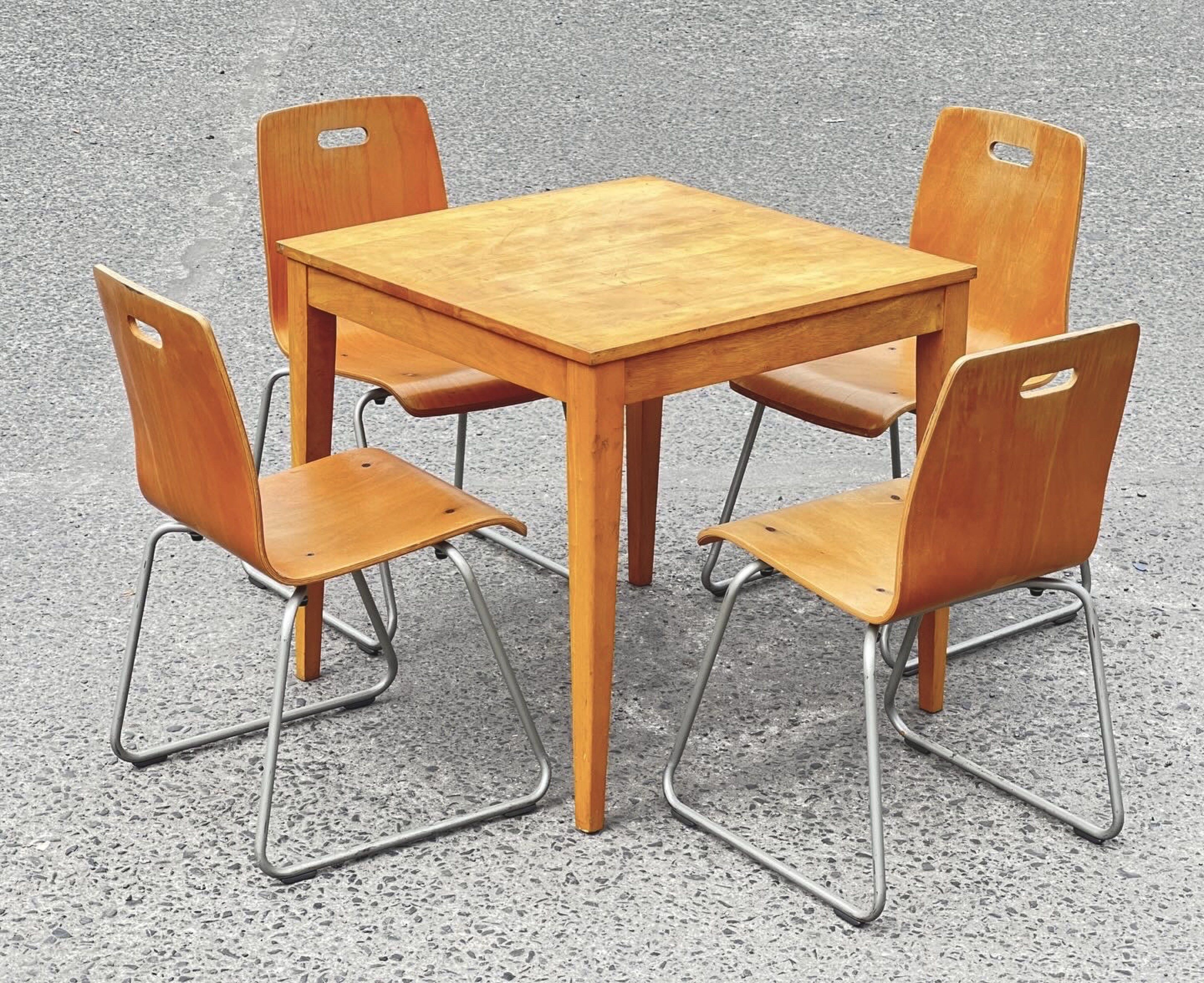 Square Solid Wood Dining Table Set (Category: Tables & Sets) located in Bulacan. Submitted by rock_off.thriftshop.ph (Listing ID 1418235296, Image 2). Description: .