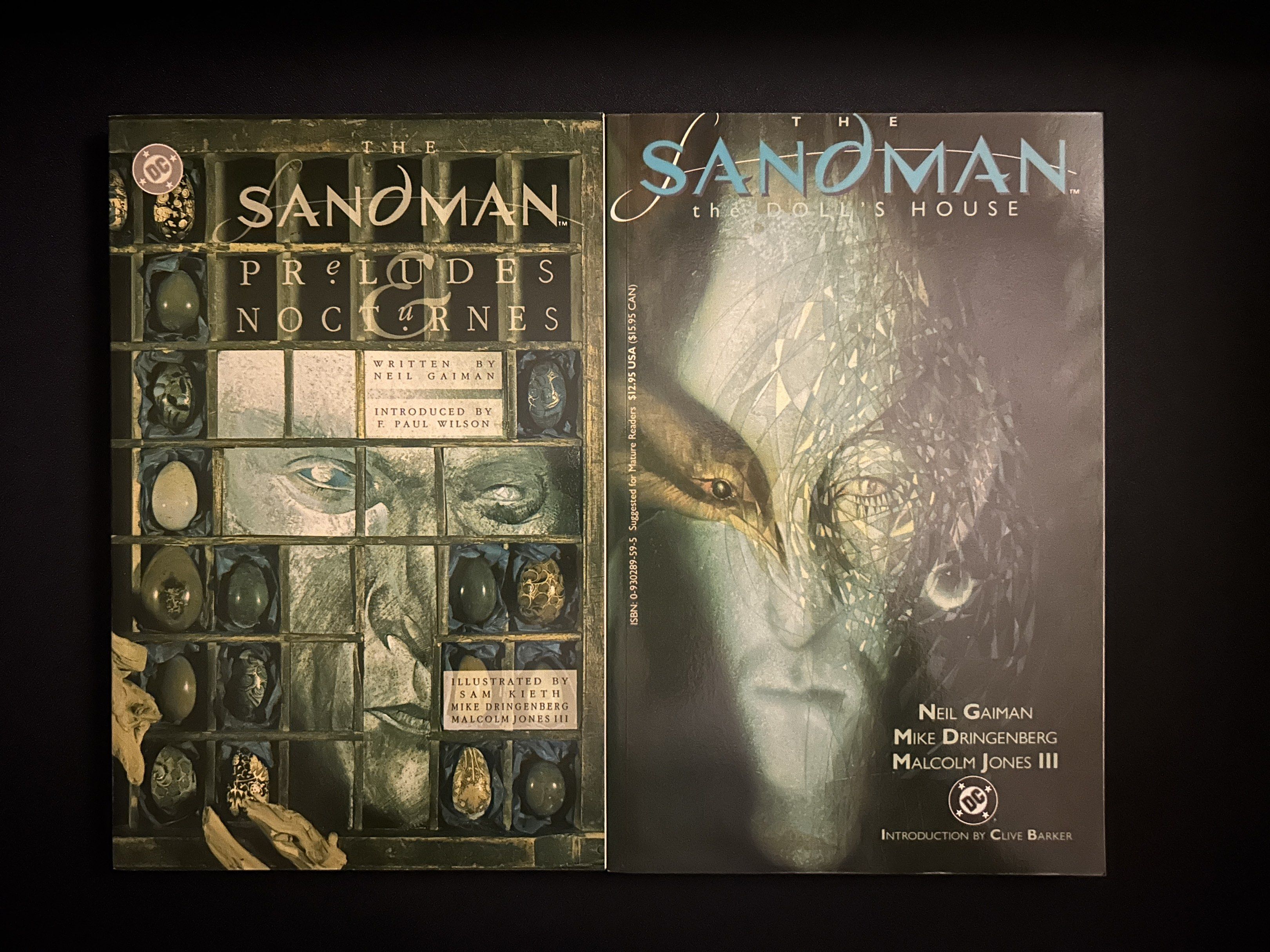 The Sandman Books 1-6 (TPB) (Category: Comics & Manga) located in Cabanatuan. Submitted by jbnnz (Listing ID 1418359826, Image 3). Description: SELLING: The Sandman Books 1-6 (TPB) By Neil Gaiman Preludes and Nocturnes (1991, 1st Printing) The Doll’s House (1990, 2nd Printing) Dream Country (1991, 2nd Printing) Season of Mists (1992, 1st Printing) A Game of You (1993, 1st Printing) Fables and Reflections (1993, 1st Printing) All books are in grea