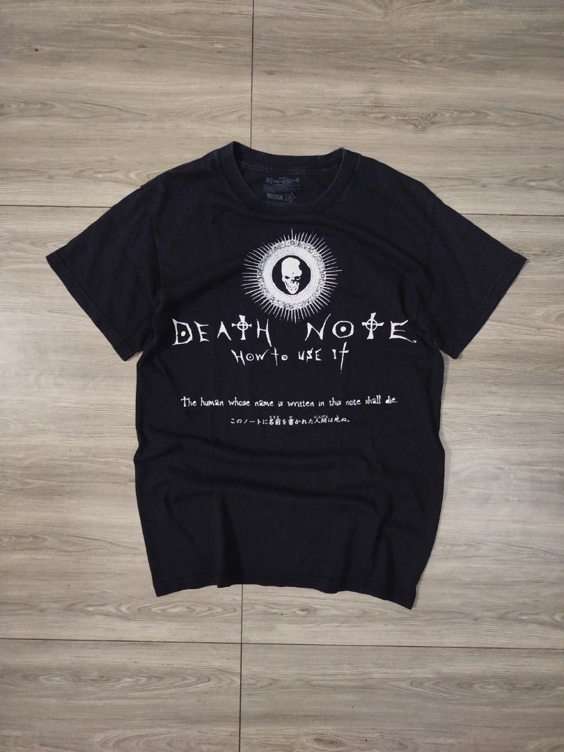 Vintage Death Note Ripple Junction T-Shirt (Category: Tshirts & Polo Shirts ) located in Valenzuela. Submitted by geoff_sevenhunnid (Listing ID 1418393495, Image 2). Description: Vintage Death Note Ripple Junction T-Shirt Size: Small on tag W 22.5 L 26 Condition: 9/10 Crack pints, slightly fading Color may vary due to lightning 🏷️500 + sf DM TO PURCHASE Note: We do not claim any authenticity of the items sold. The product listed here are handpic