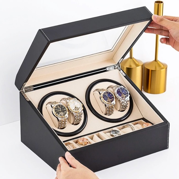 Watch Winder Box | Silent Motor Wood Display Case | Luxury Watch ...