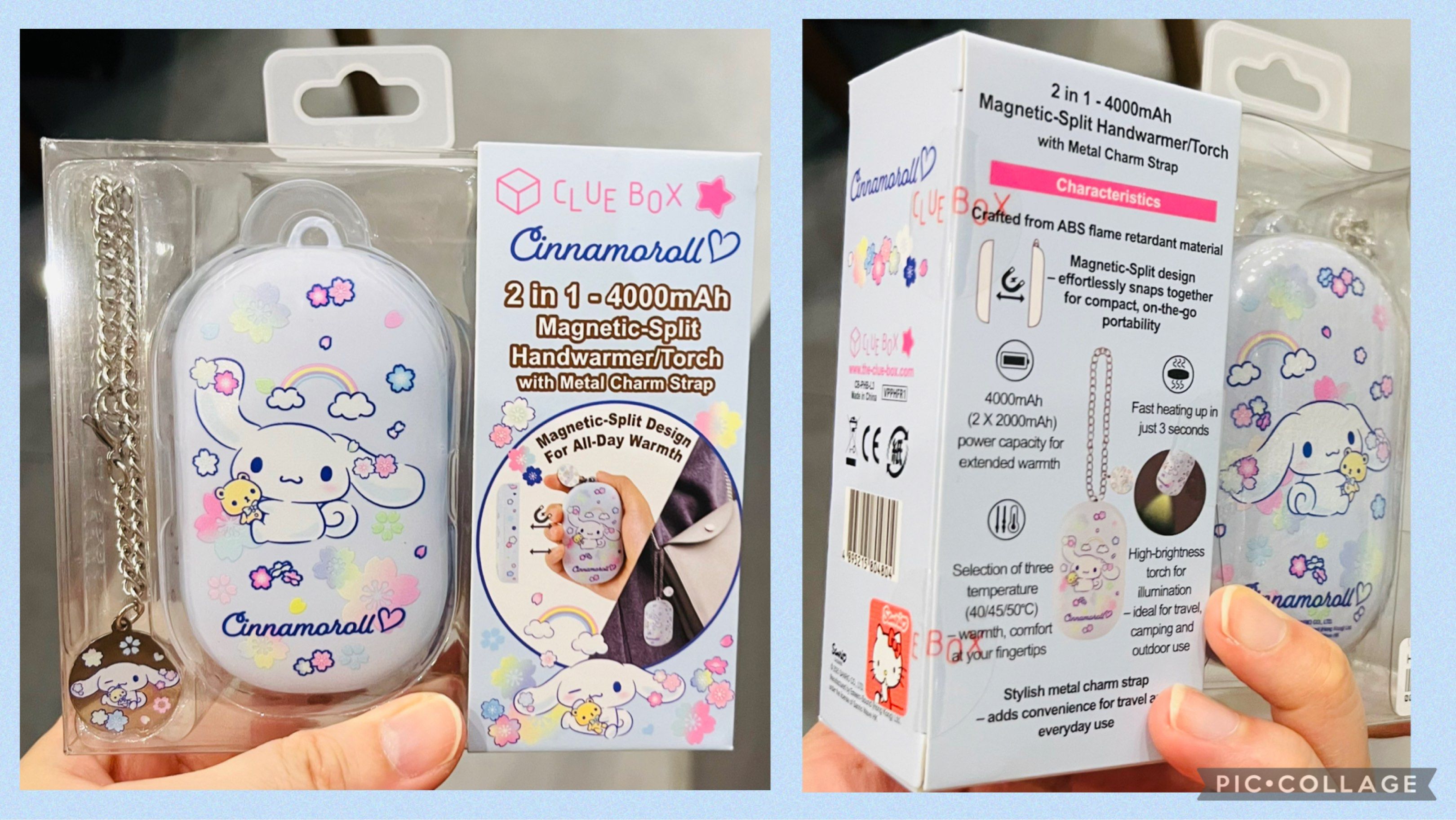 現貨💝正版 SANRIO 公仔 二合一暖手器♨️電筒🔦匙扣 2 in 1-4000mAh Magnetic-Split Handwarmer/Torch with Metal Charm Strap Hello Kitty my melody kuromi 情人節禮物 生日禮物 （分類：其他裝置）位於 Hong Kong。 由 swroom 提交（商品編號 1418520532，圖片 3）。簡介： 💖$299件 ，$580 兩個，全新未開封 🎁節日銷情迅速請早訂購，售完即止‼️ 🛍更多卡通精品玩具FOLLOW US ： carousell.com/swroom 📥INBOX 購買請提供以下資料 ： ▫️付款方式 : PAYME / FPS / ALIPAYHK ▫️郵寄方式： 📦 SF順豐到付 ( 一般情況 1-2 工作天寄出 ) ❌ 不設面交 **** 確認全數付款後才留貨及安排寄出 *** 💮相關產品推介 💮 現貨💝正版 MARINA DE BOURBON (24