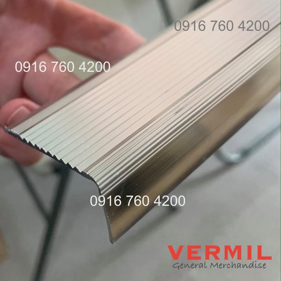 ALUMINUM Stair Nosing, L-type (Category: Home Improvement Tools & Accessories) located in Manila. Submitted by allanmil (Listing ID 1418410383, Image 1). Description: ALUMINUM STAIR NOSING, L-TYPE ✅ Length: 8ft long ✅ Size: 43 x 23mm ✅ Available in SILVER or GOLD •• Please note that we don't cut stair nosing L-type WHOLESALE PRICE: ₱ /pc *Minimum of __pcs* RETAIL PRICE: ₱ . . ➤ 📍PHYSICAL STORE FOR PICK UP located in Sampaloc Manila (near UST) ➤ 