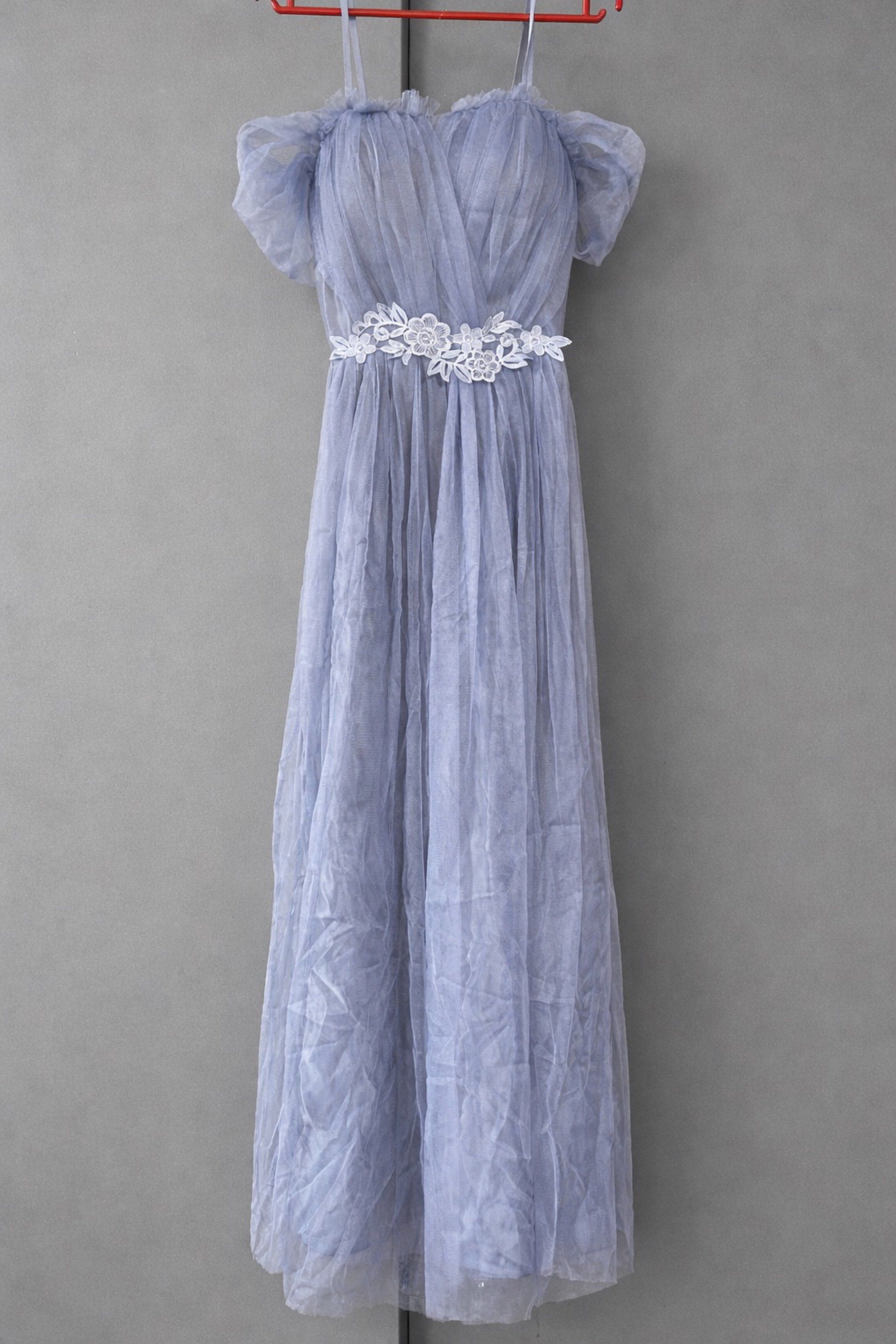 Bridesmaid Dress - Blue (Category: Evening dresses & gowns) located in Pasig City. Submitted by vv_07 (Listing ID 1418494770, Image 1). Description: (Price is negotiable—sent a dm!) - used once, no damage or anything - 💯 clean, kept in a plastic cover - small to medium (freesize) message for payment and shipping details.