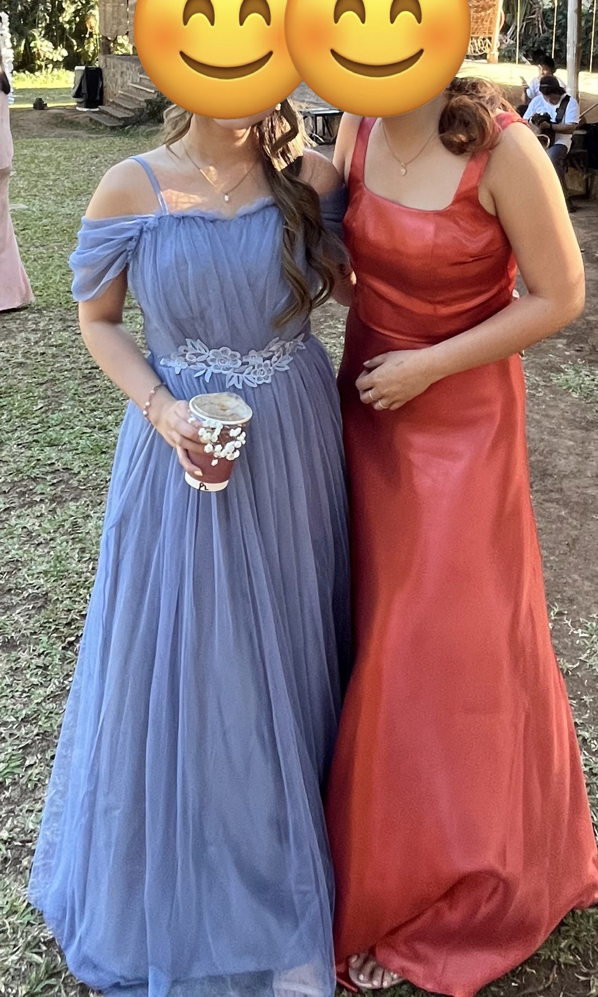 Bridesmaid Dress - Blue (Category: Evening dresses & gowns) located in Pasig City. Submitted by vv_07 (Listing ID 1418494770, Image 3). Description: (Price is negotiable—sent a dm!) - used once, no damage or anything - 💯 clean, kept in a plastic cover - small to medium (freesize) message for payment and shipping details.