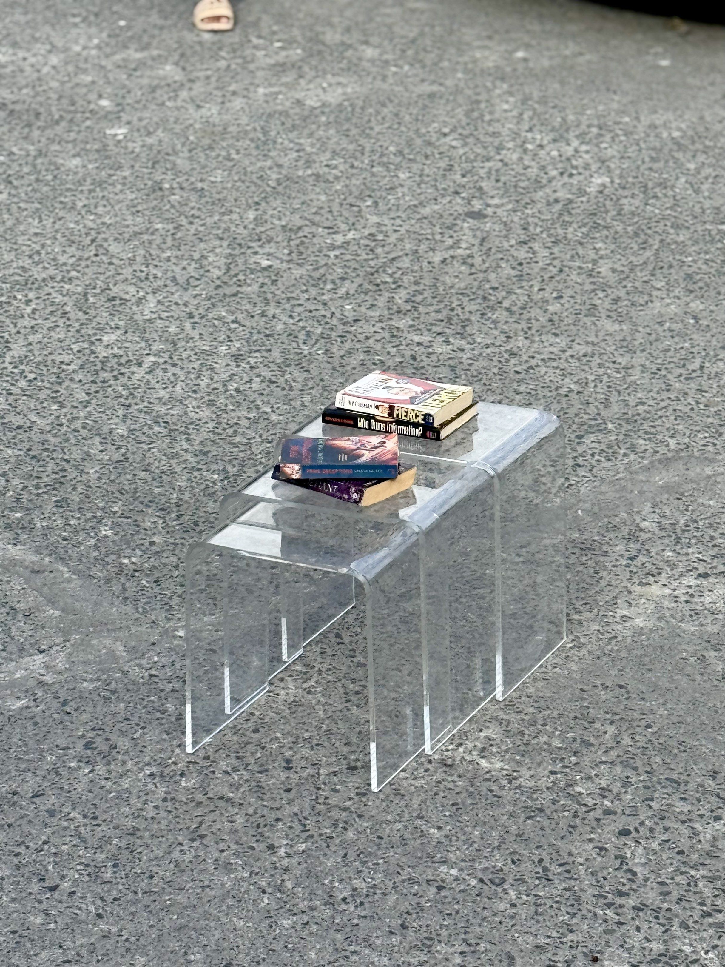 Clear Acrylic Nesting Table (Category: Tables & Sets) located in Bulacan. Submitted by rock_off.thriftshop.ph (Listing ID 1418535436, Image 3). Description: .